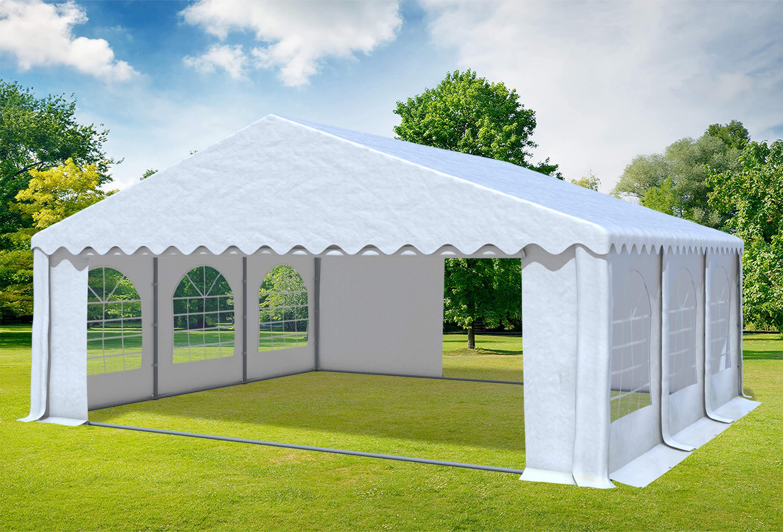 6x6 m Party tent / Marquee, PVC White
