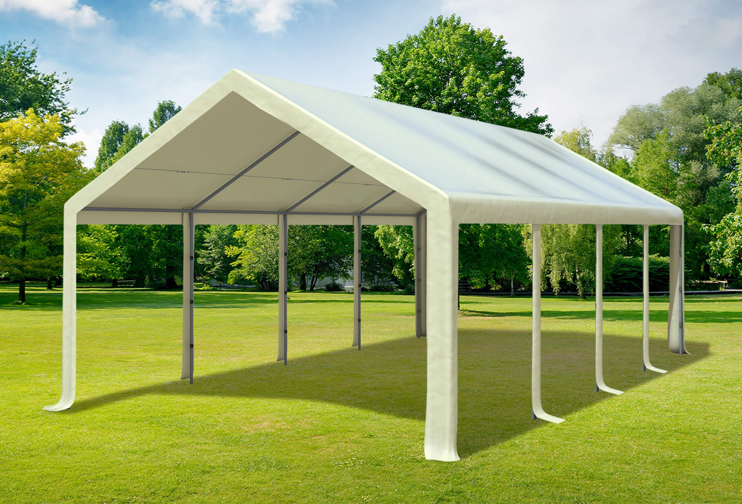 4x8 m PVC Roof Tarpaulin incl. Accessories Beige