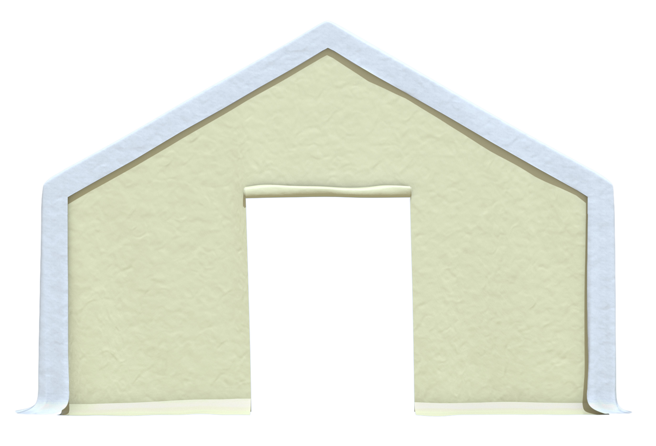 Modular Pro 5m PVC gable end with SMALL DOOR (single) BEIGE