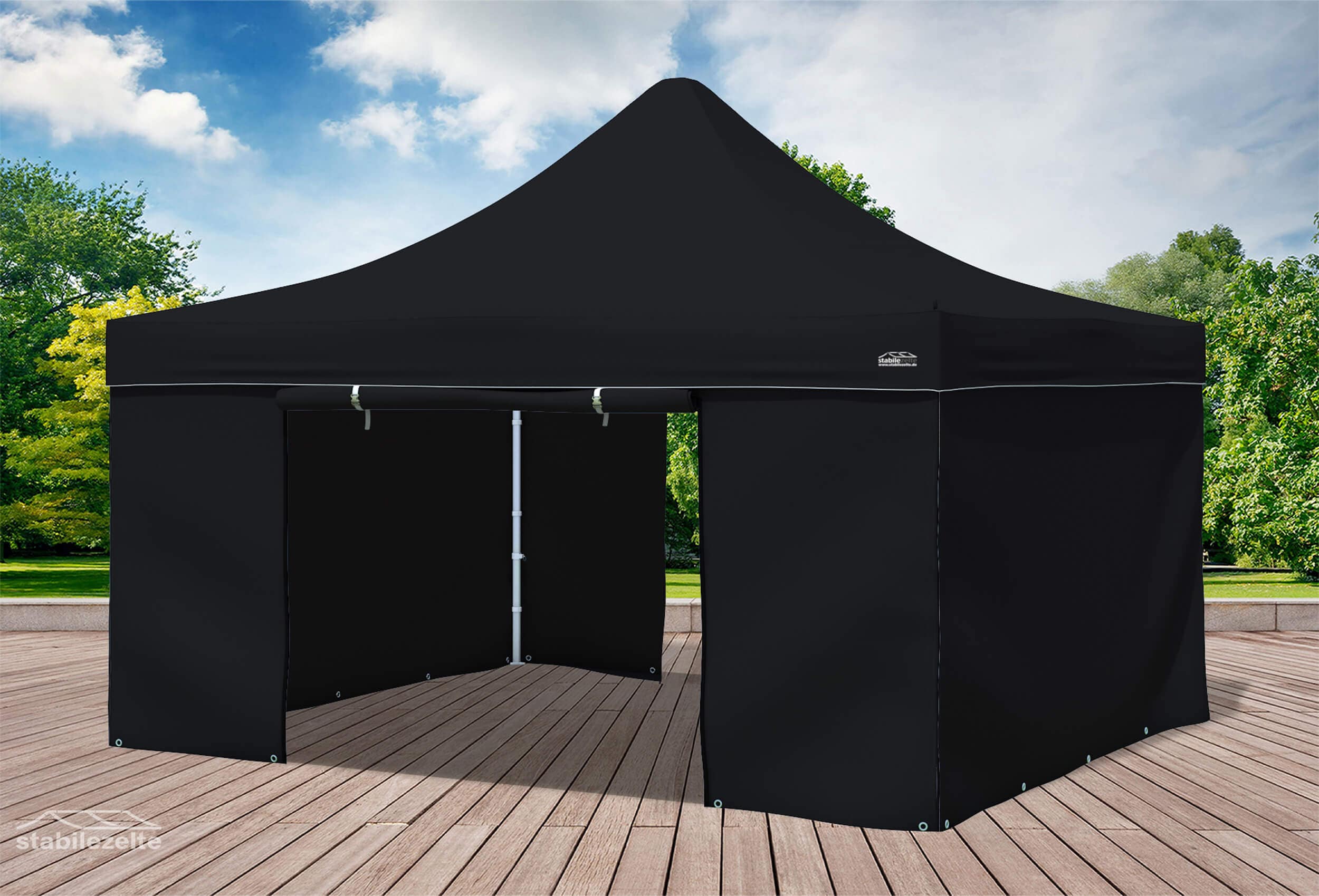 4x4 m Pop Up Gazebo, Black