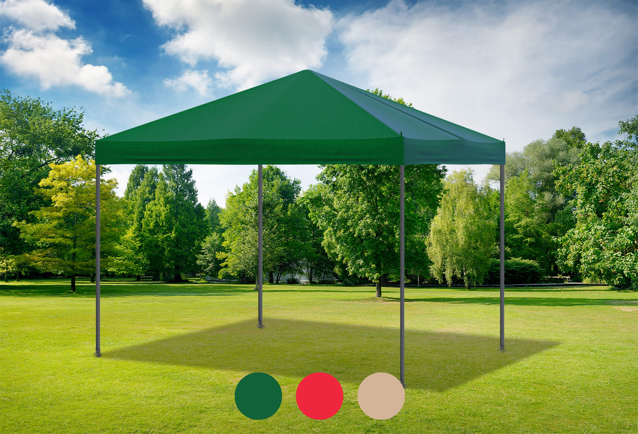 3x3 m Roof Tarpaulin Sahara PVC Green