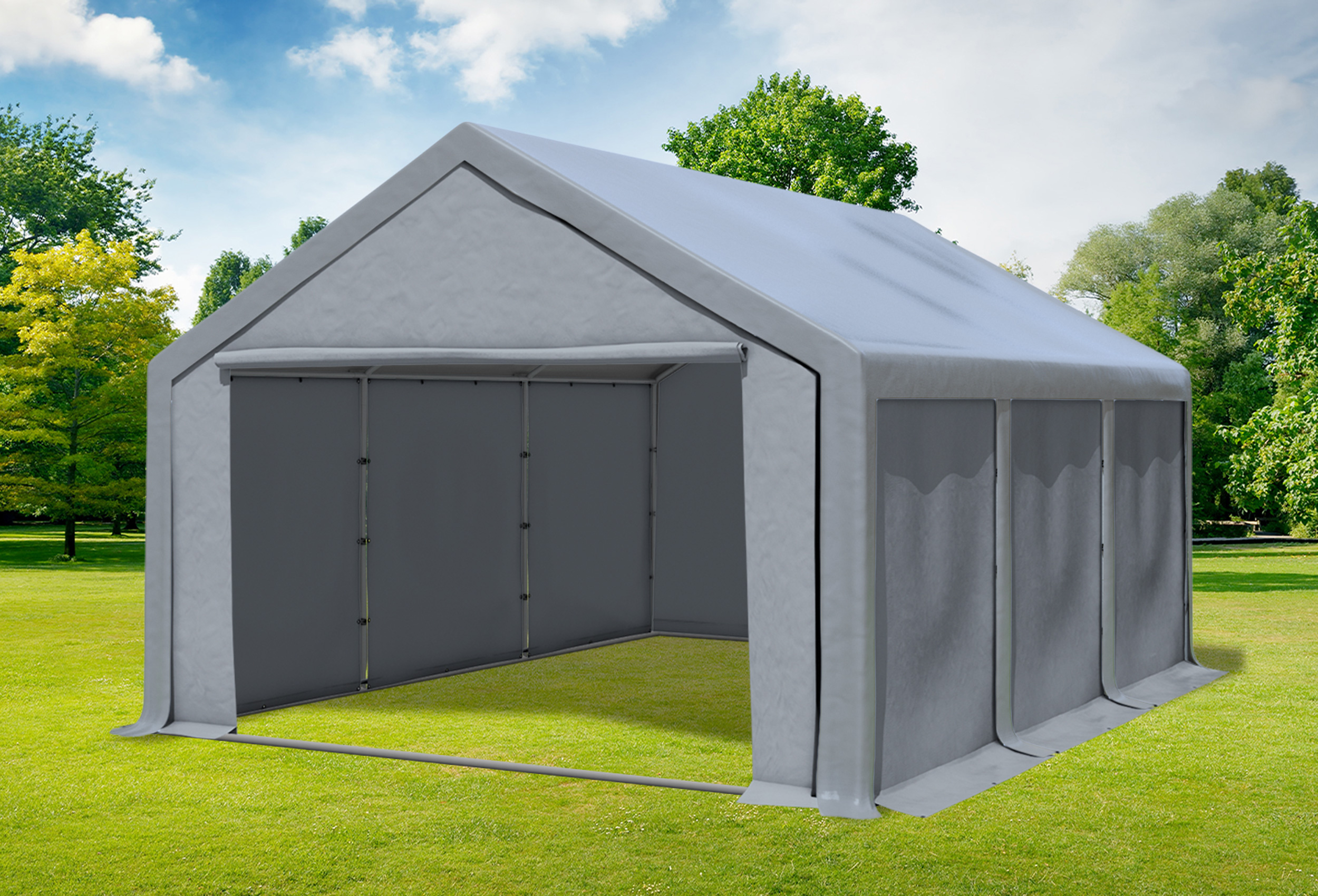 4x6 m Party tent / Marquee, PVC Grey