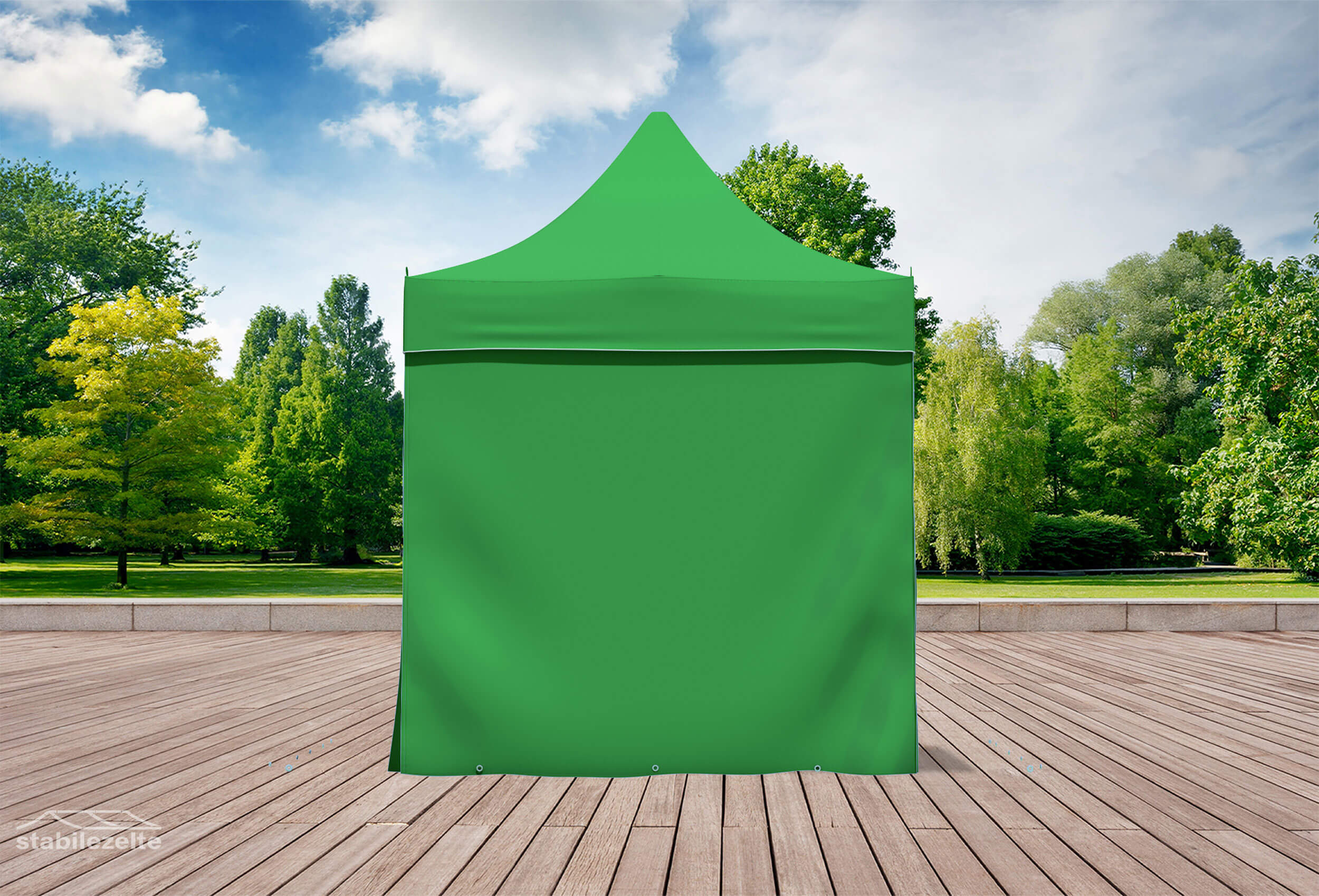Folding tent side panel CLOSED 2 metres Green