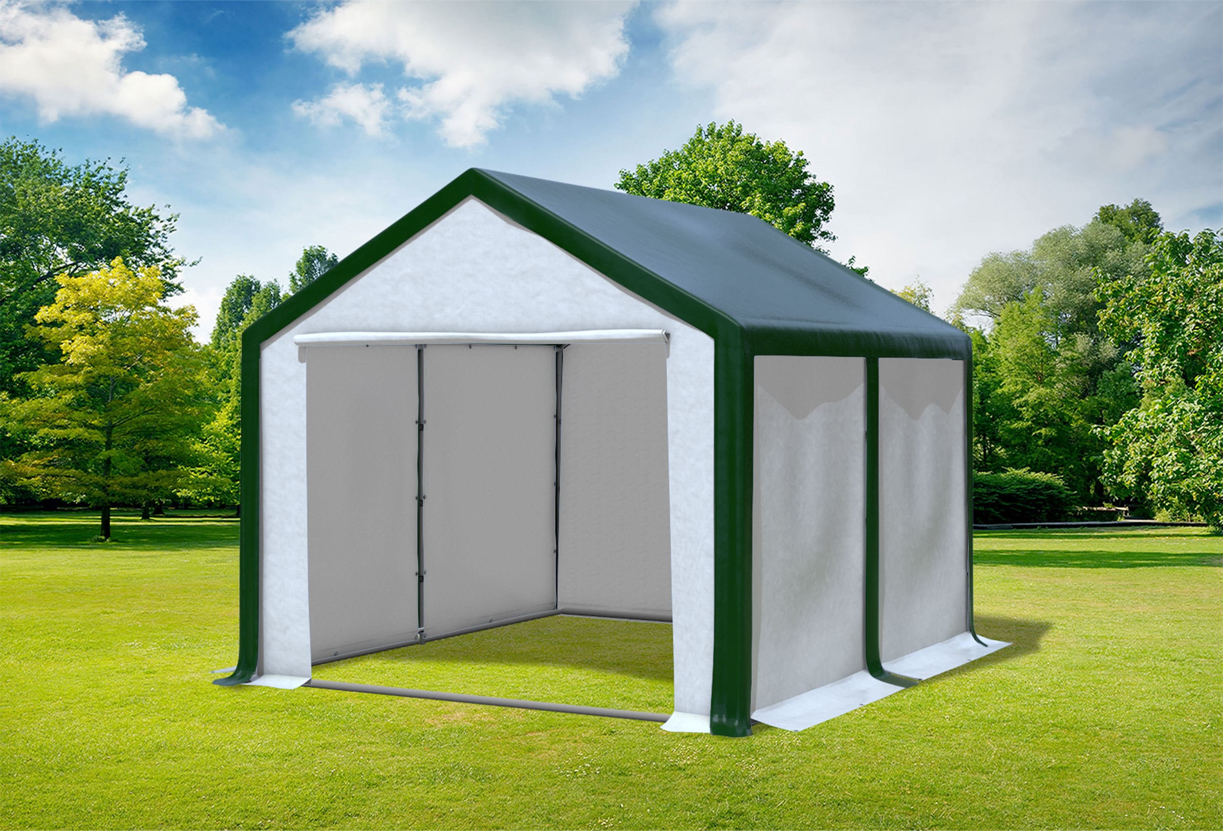3x4 m Party tent / Marquee, PVC Green White