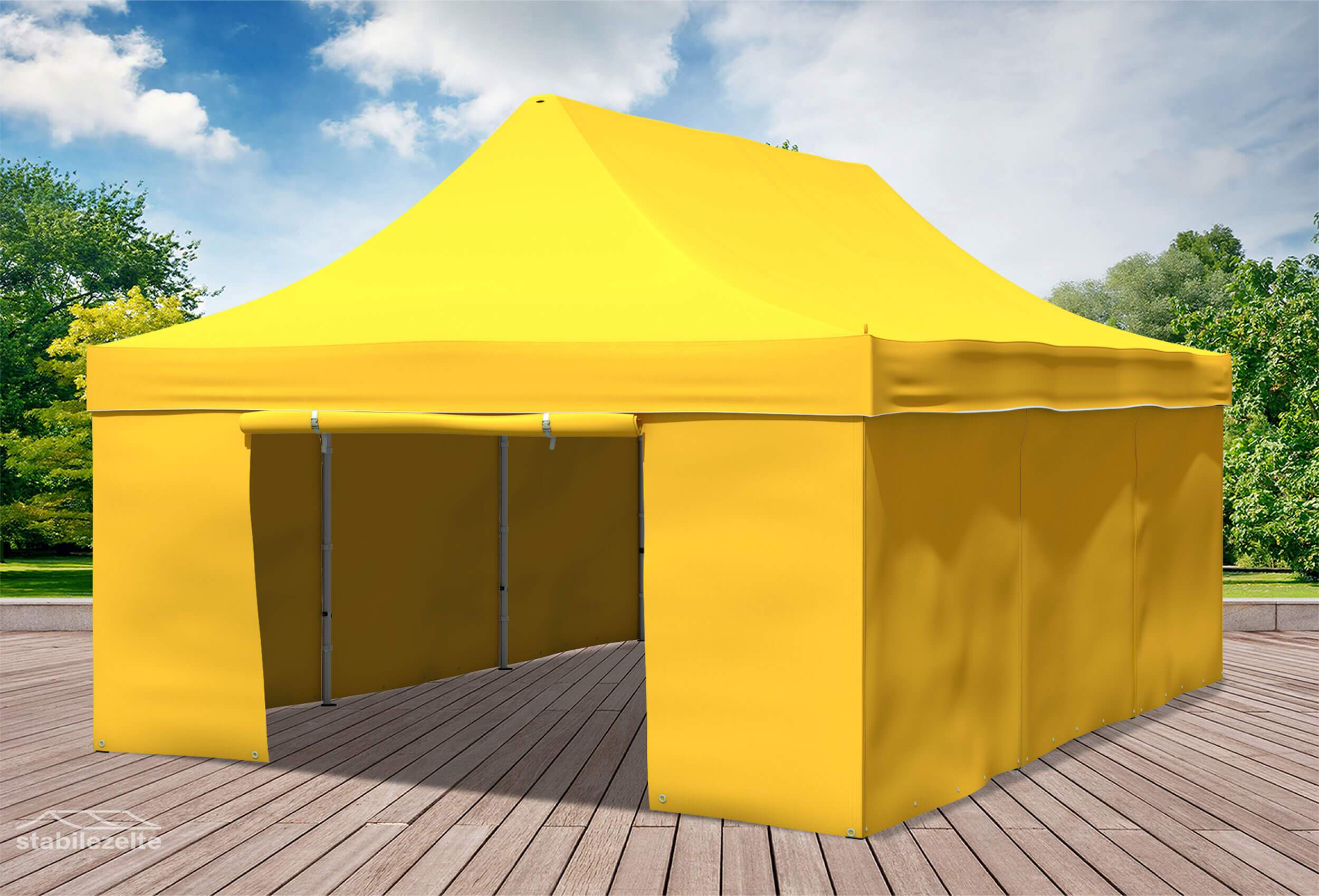 4x6 m Pop Up Gazebo, Yellow