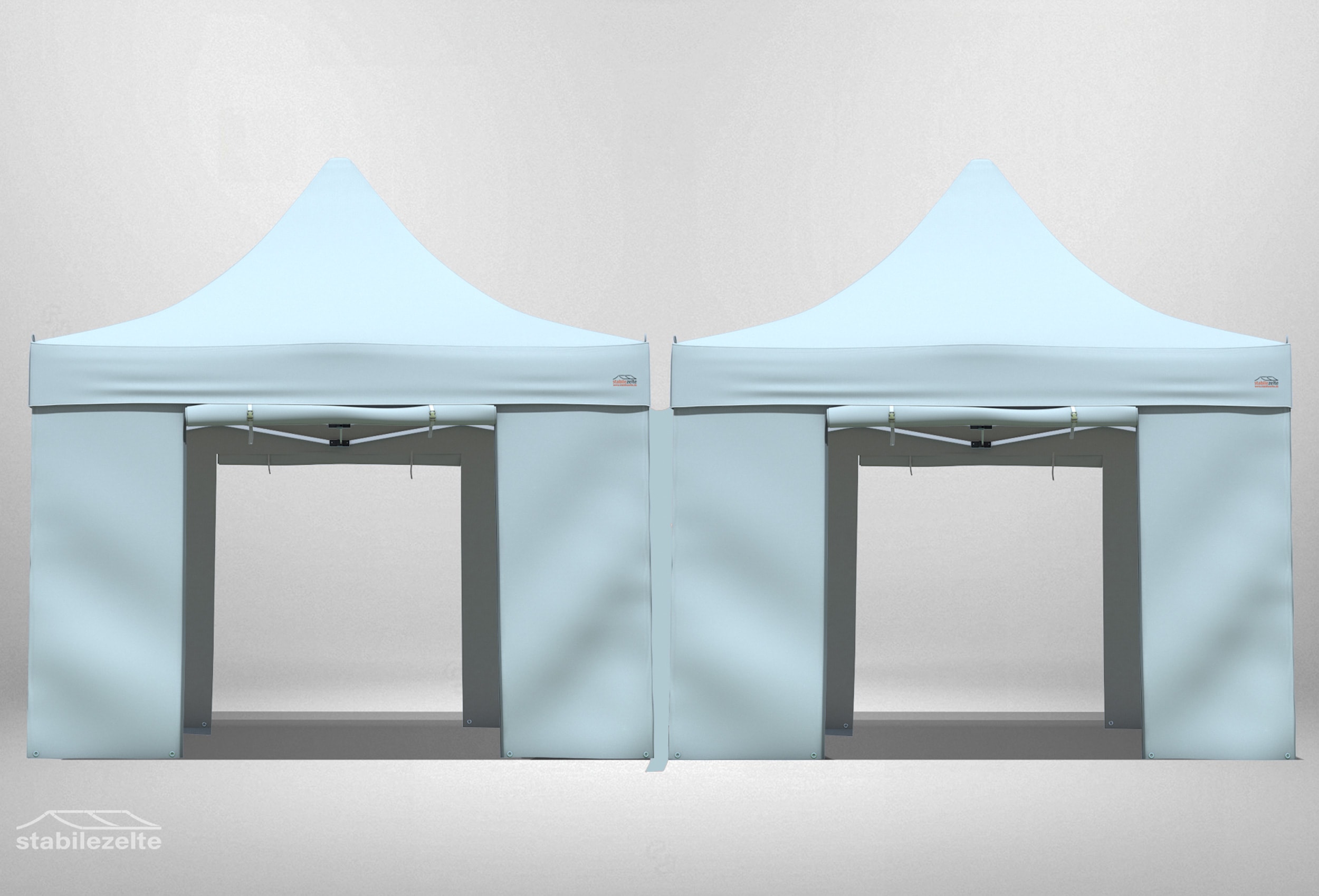 Folding tent rain gutter SET 4.5 metres PROFESSIONAL GREY