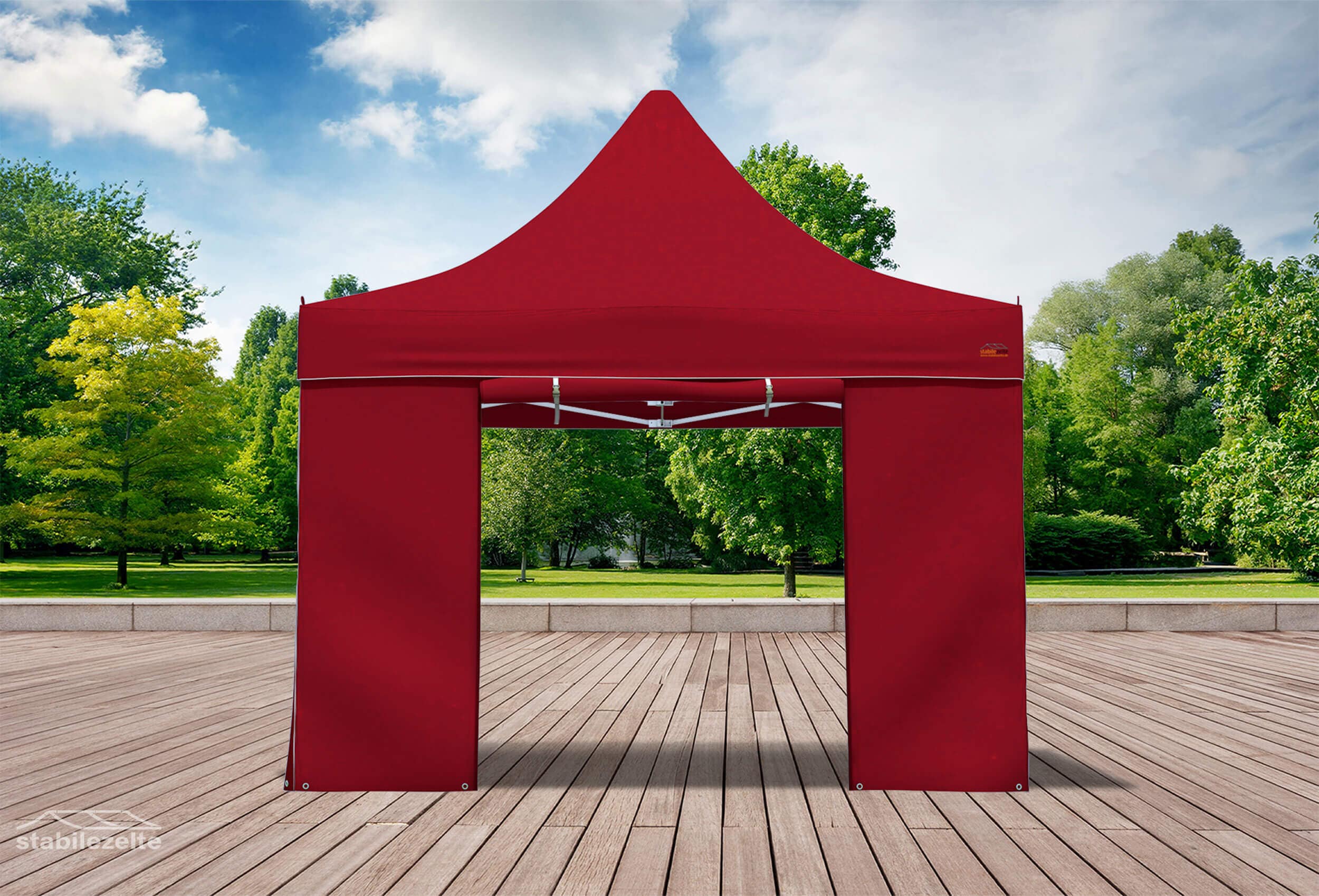 Folding tent side section with DOOR 3 metres BORDEAUX