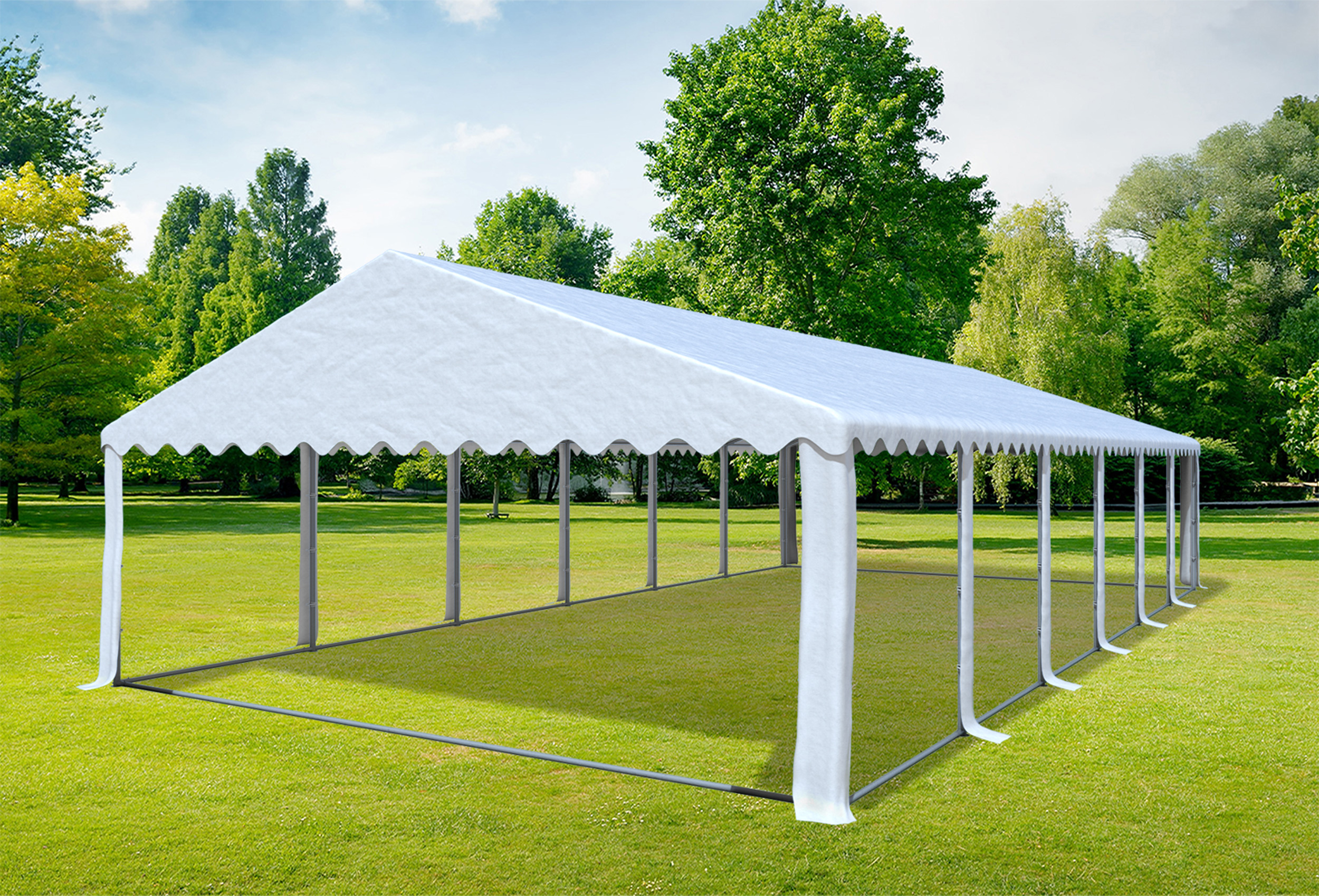 6x12 m Party tent / Marquee, PVC White
