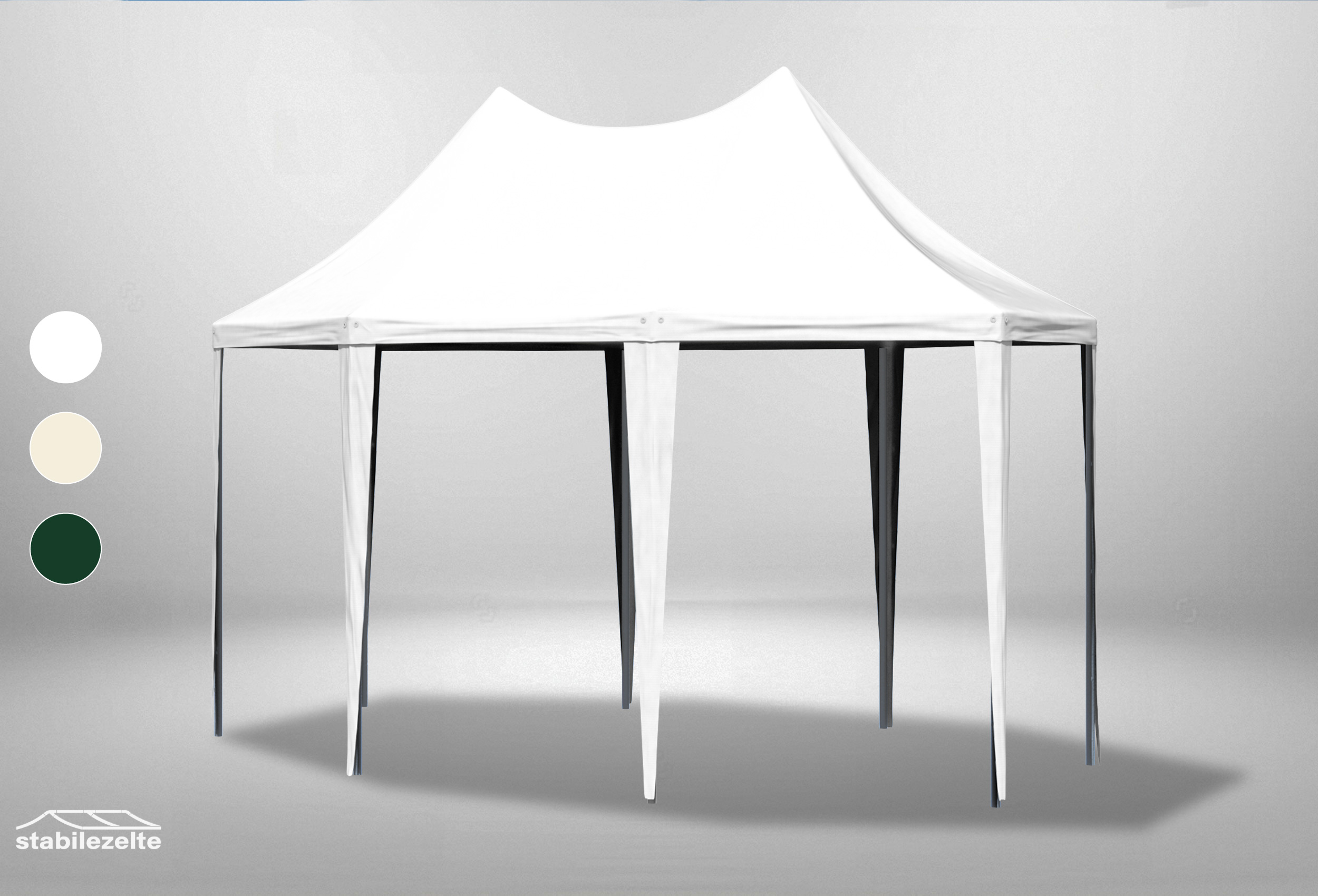 3x4.1 m Roof Tarpaulin Arabica PVC incl. Accessories White