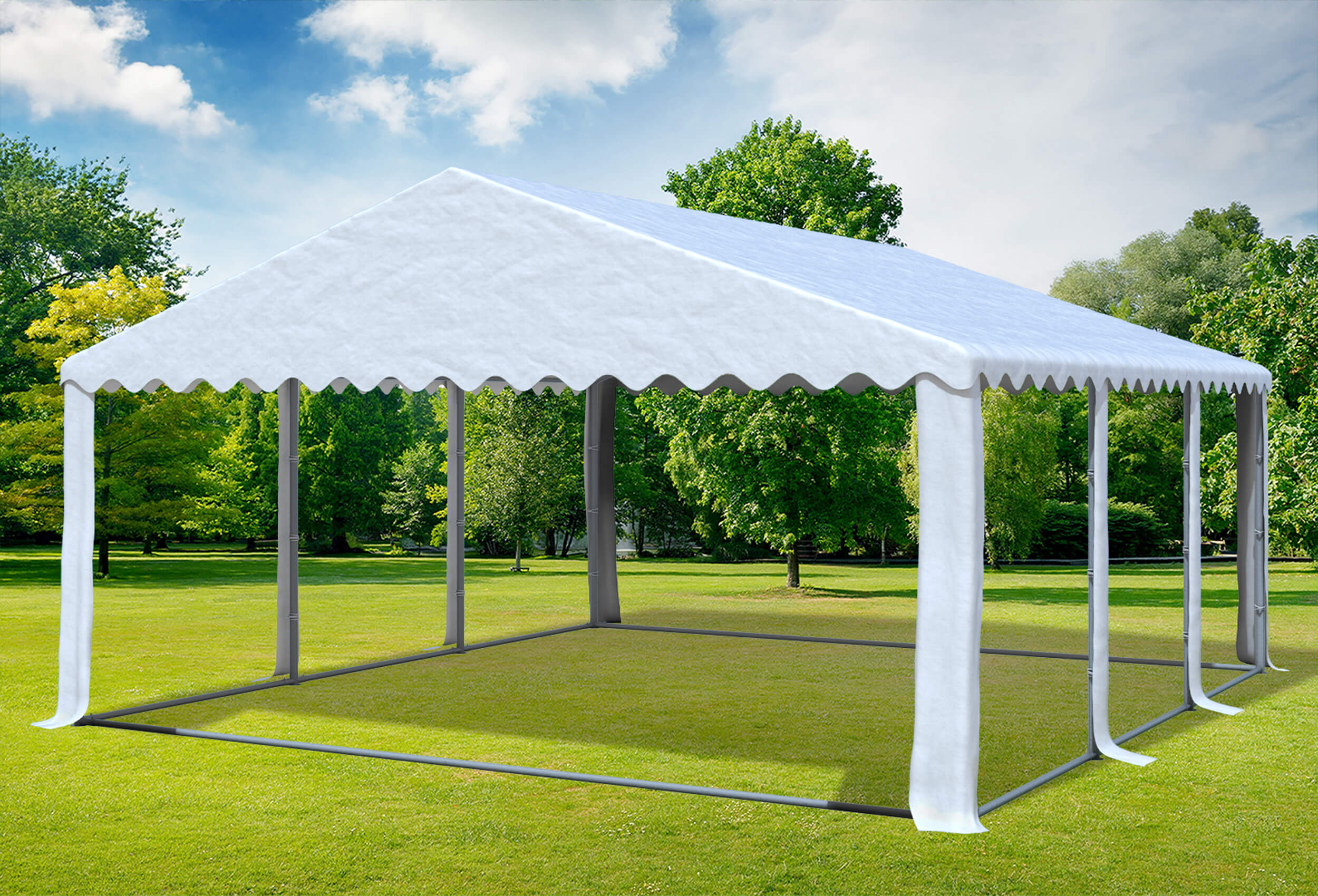 5x6 m Party tent / Marquee, PVC White