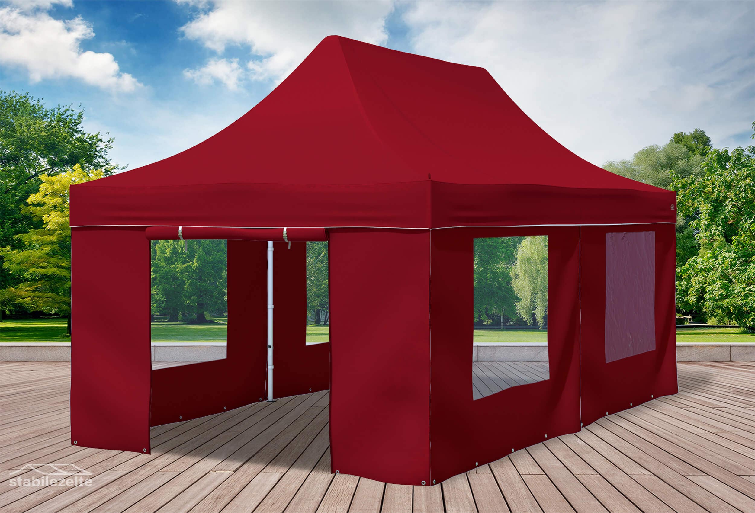 3x6 m Pop Up Gazebo, Bordeaux
