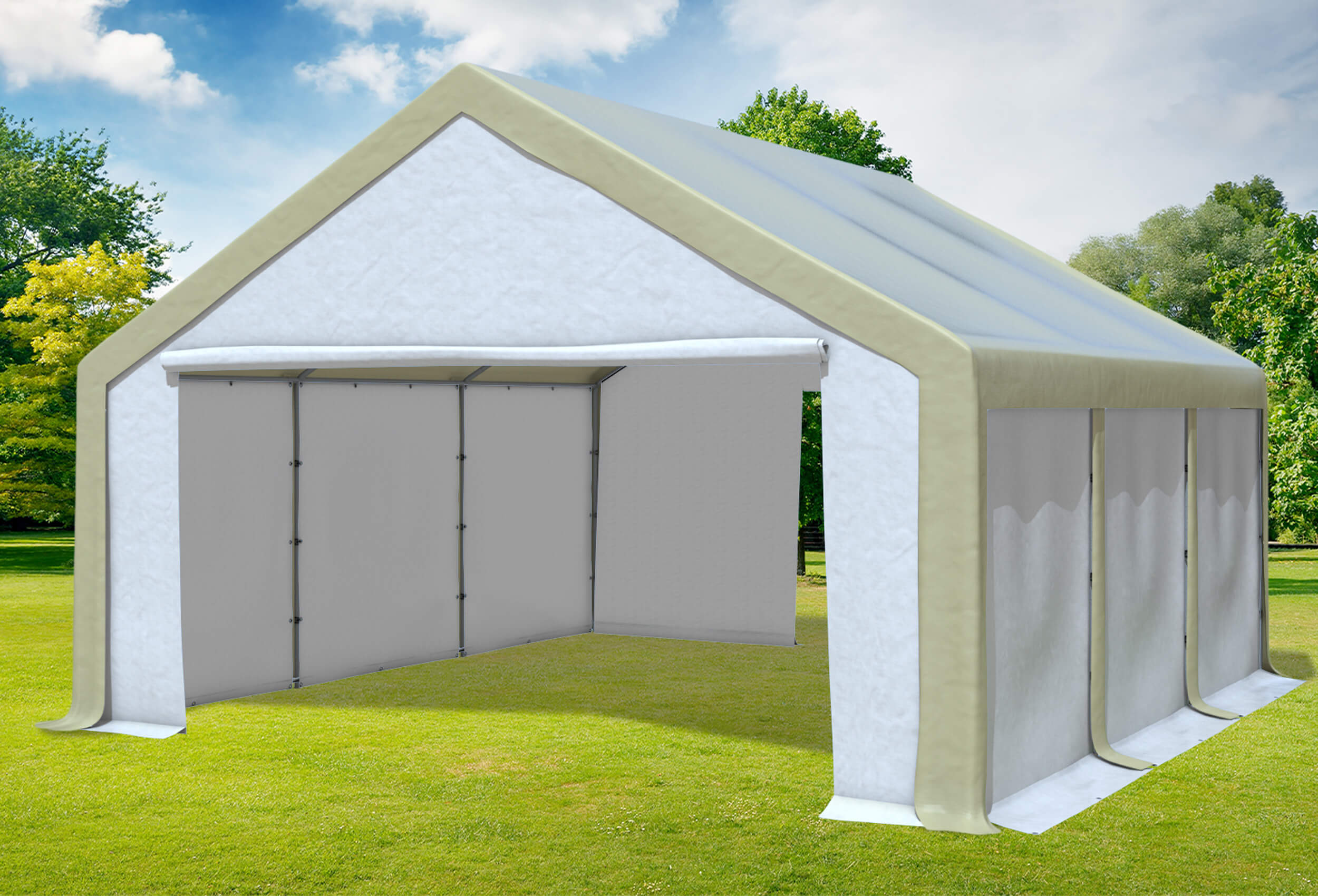 5x6 m Party tent / Marquee, PVC Brown White