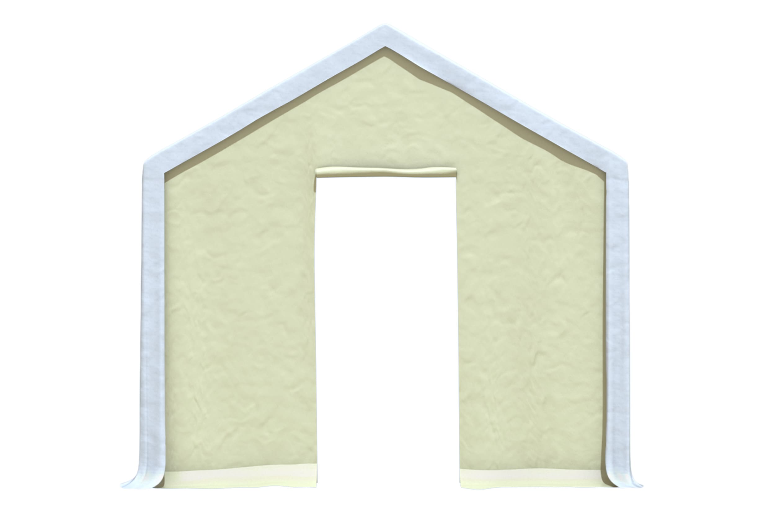 Modular Pro 3m PVC gable end with SMALL DOOR (single) BEIGE