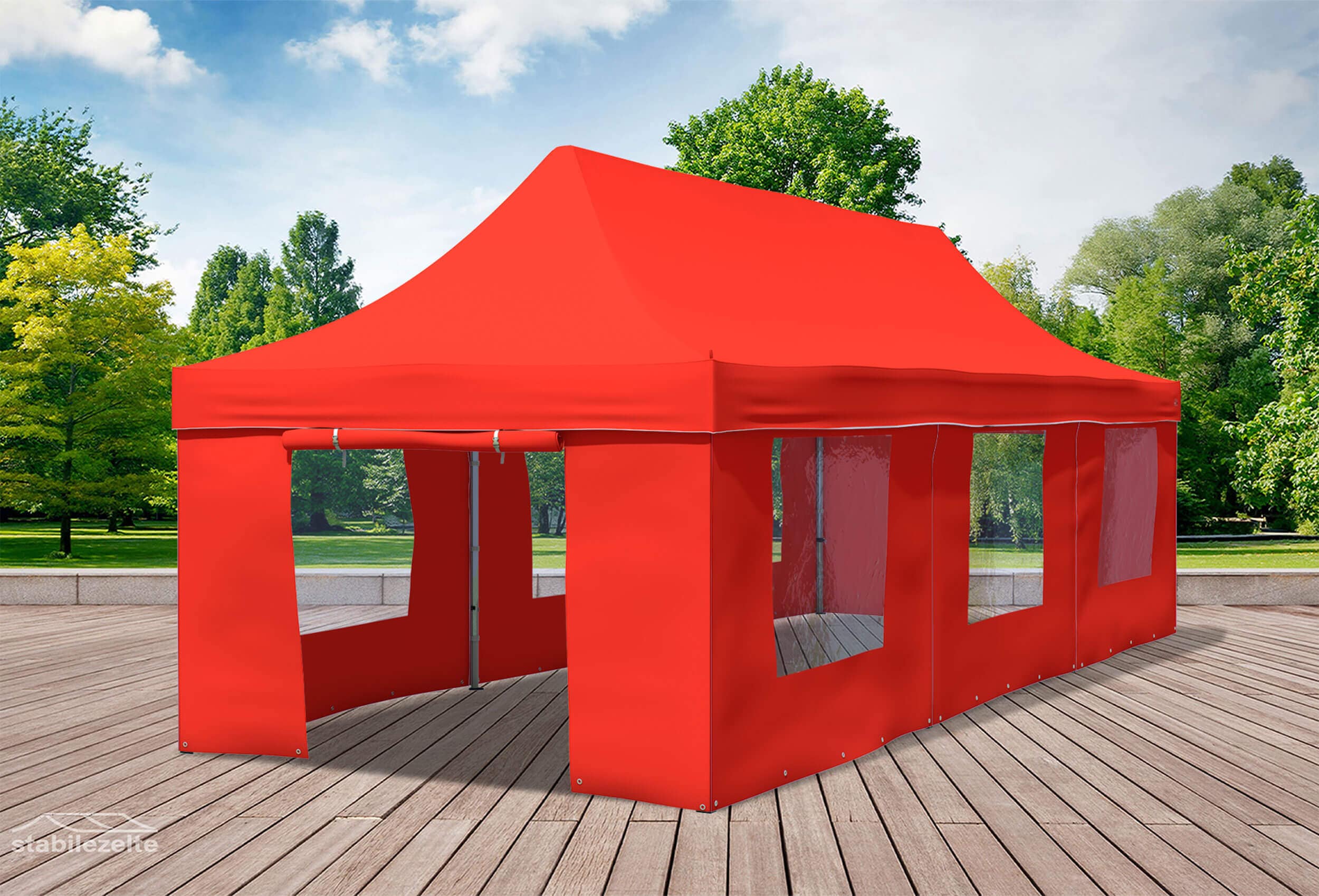 3x9 m Pop Up Gazebo, Red