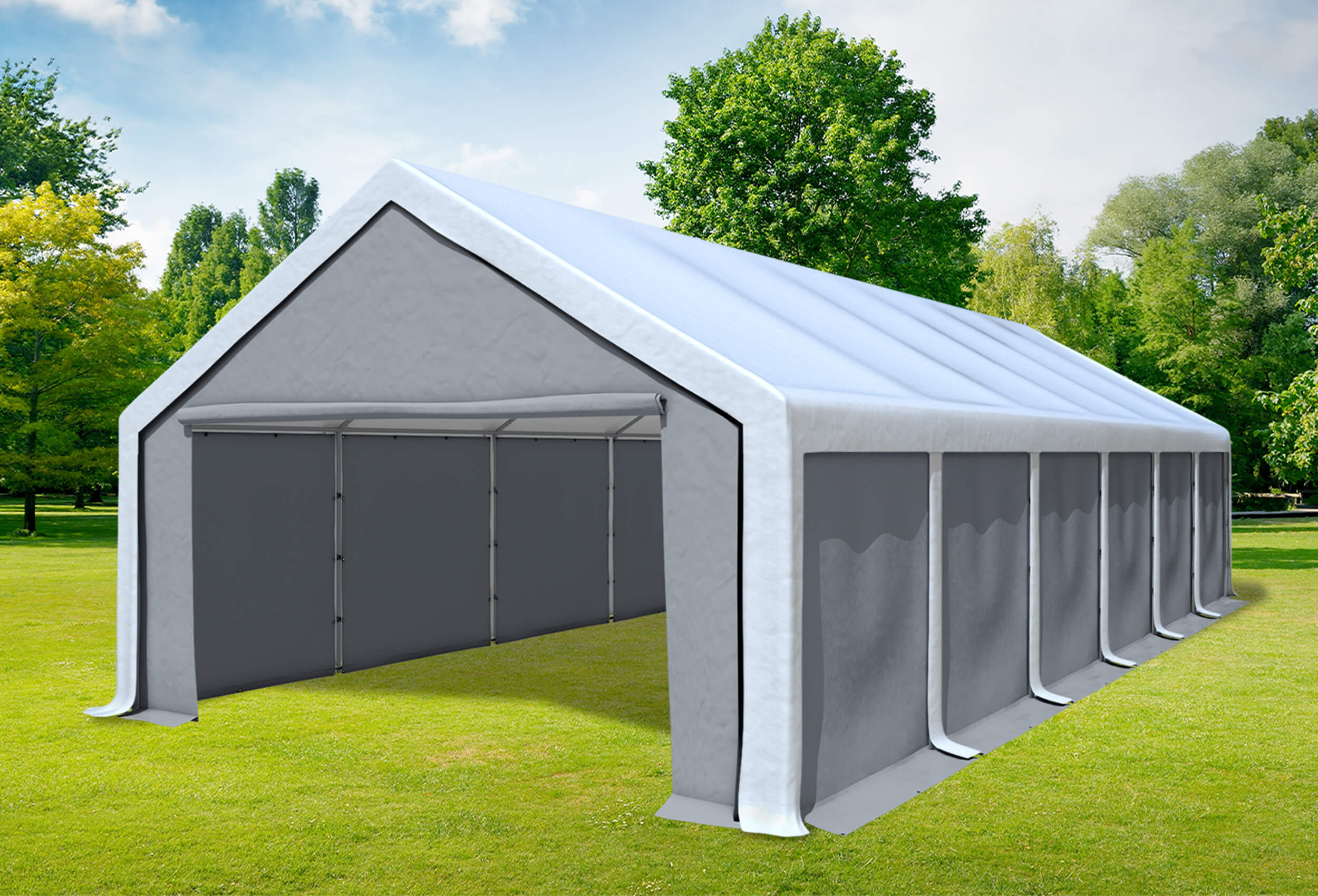 5x12 m Party tent / Marquee, PVC White Grey