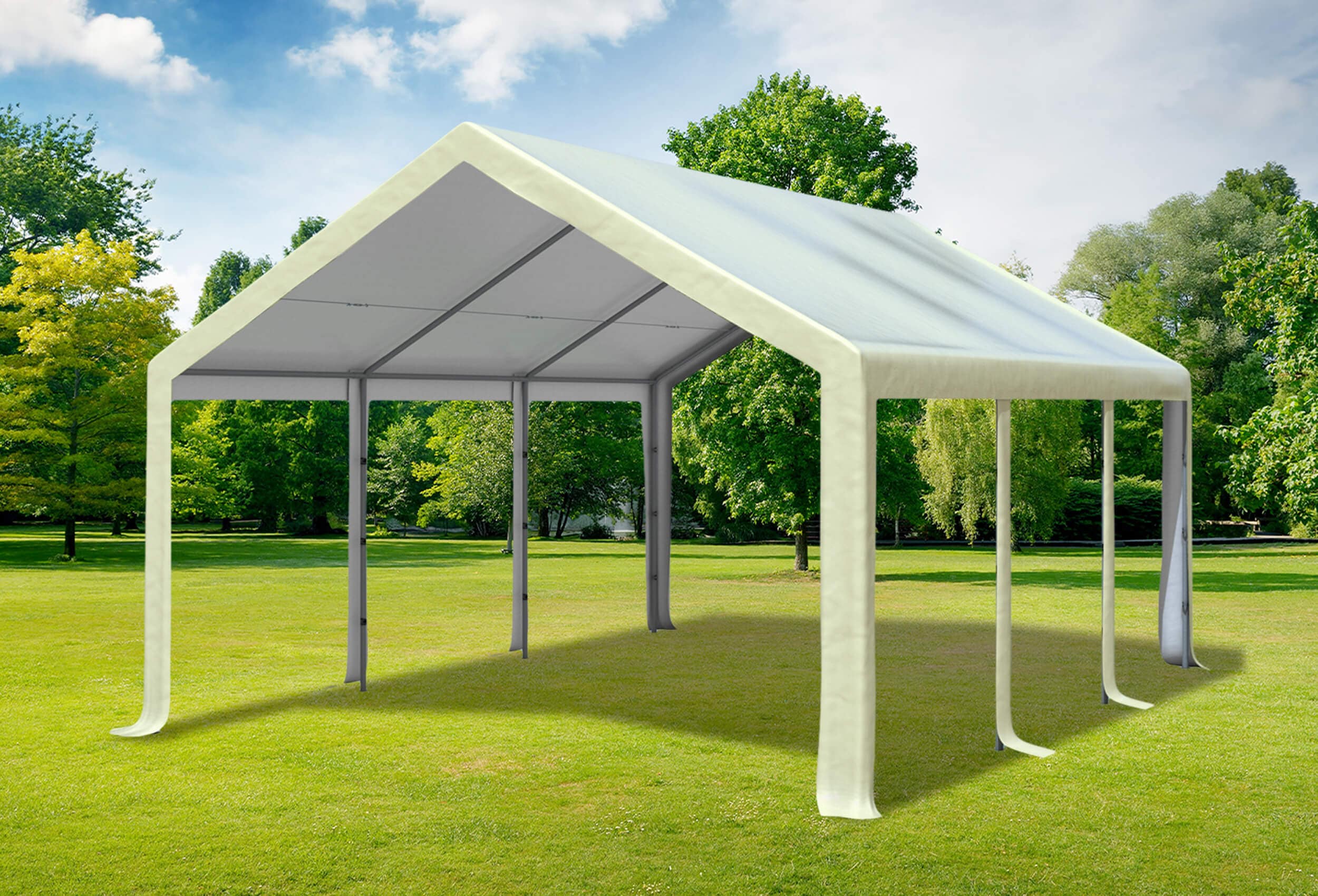 4x6 m PVC Roof Tarpaulin incl. Accessories Beige