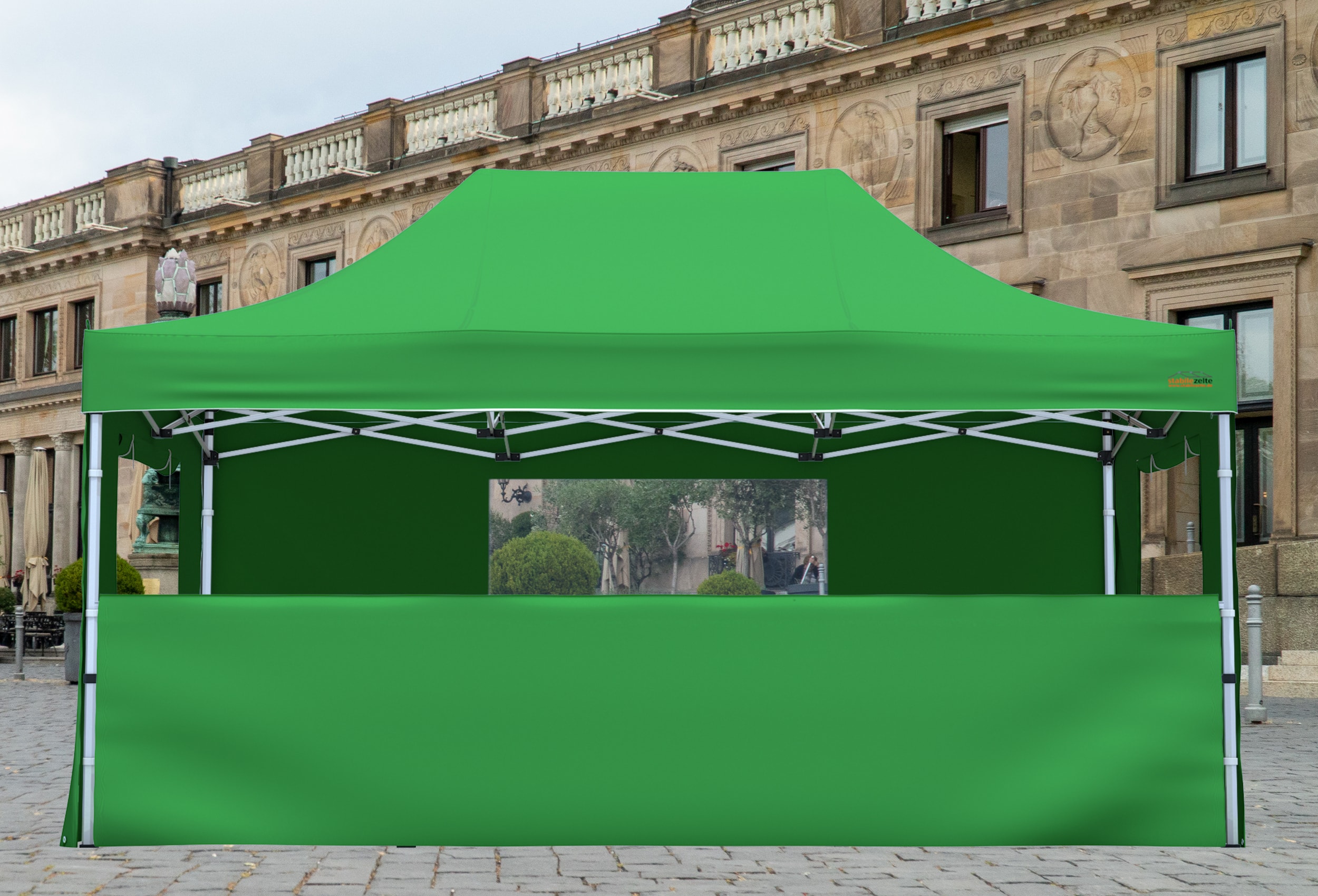 Folding tent half-wall SET 4 metres PROFESSIONAL Green