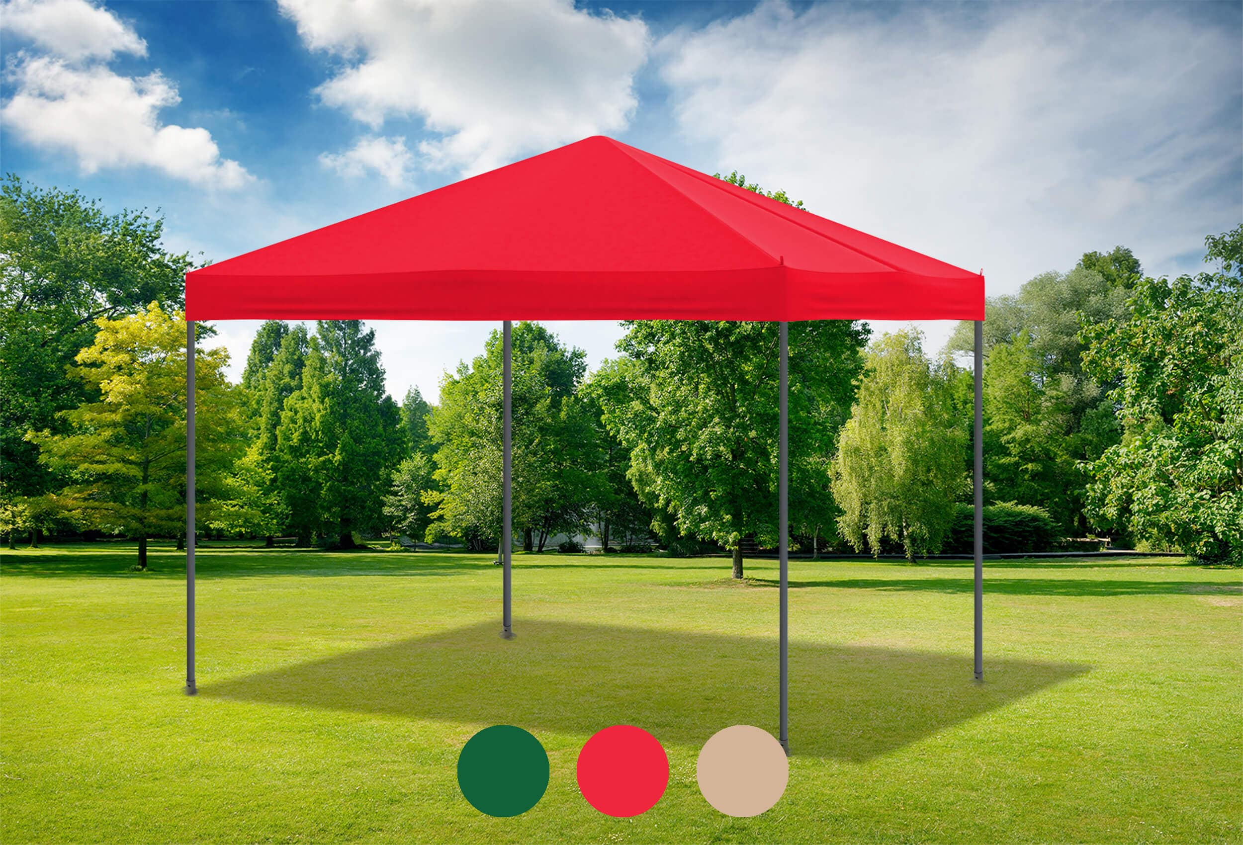 3x3 m Roof Tarpaulin Sahara PVC Red