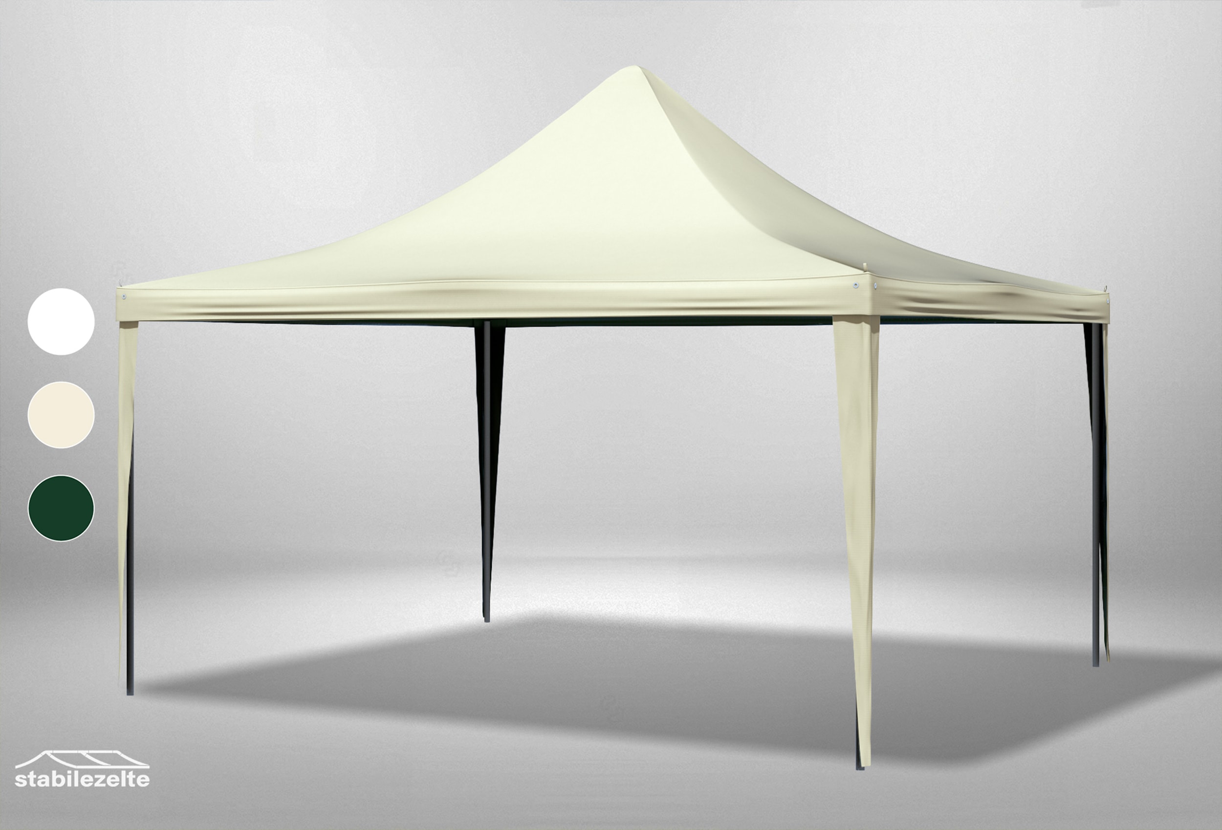 4x4 m Roof Tarpaulin Arabica PVC incl. Accessories Beige