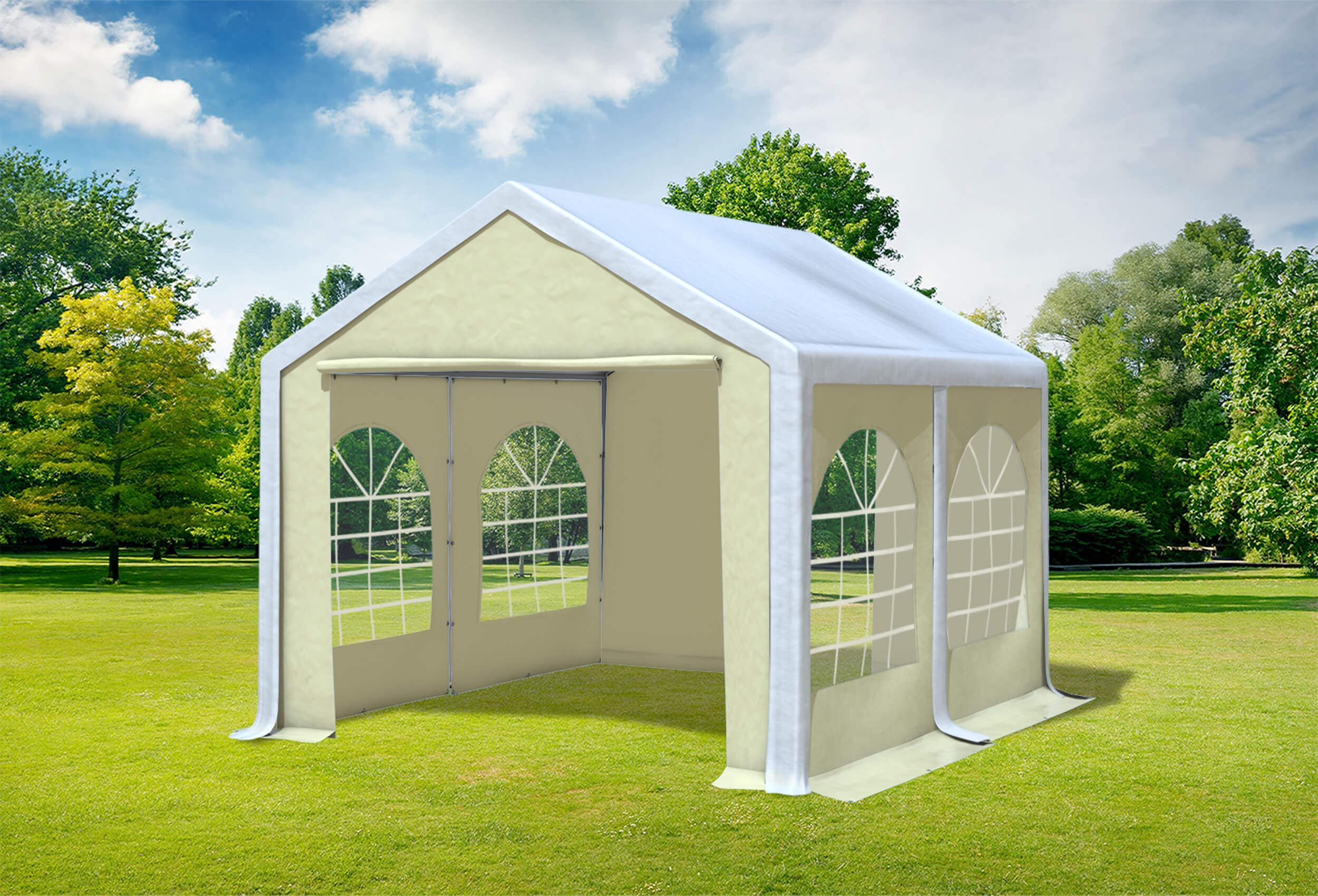 3x4 m Party tent / Marquee, PVC White Beige