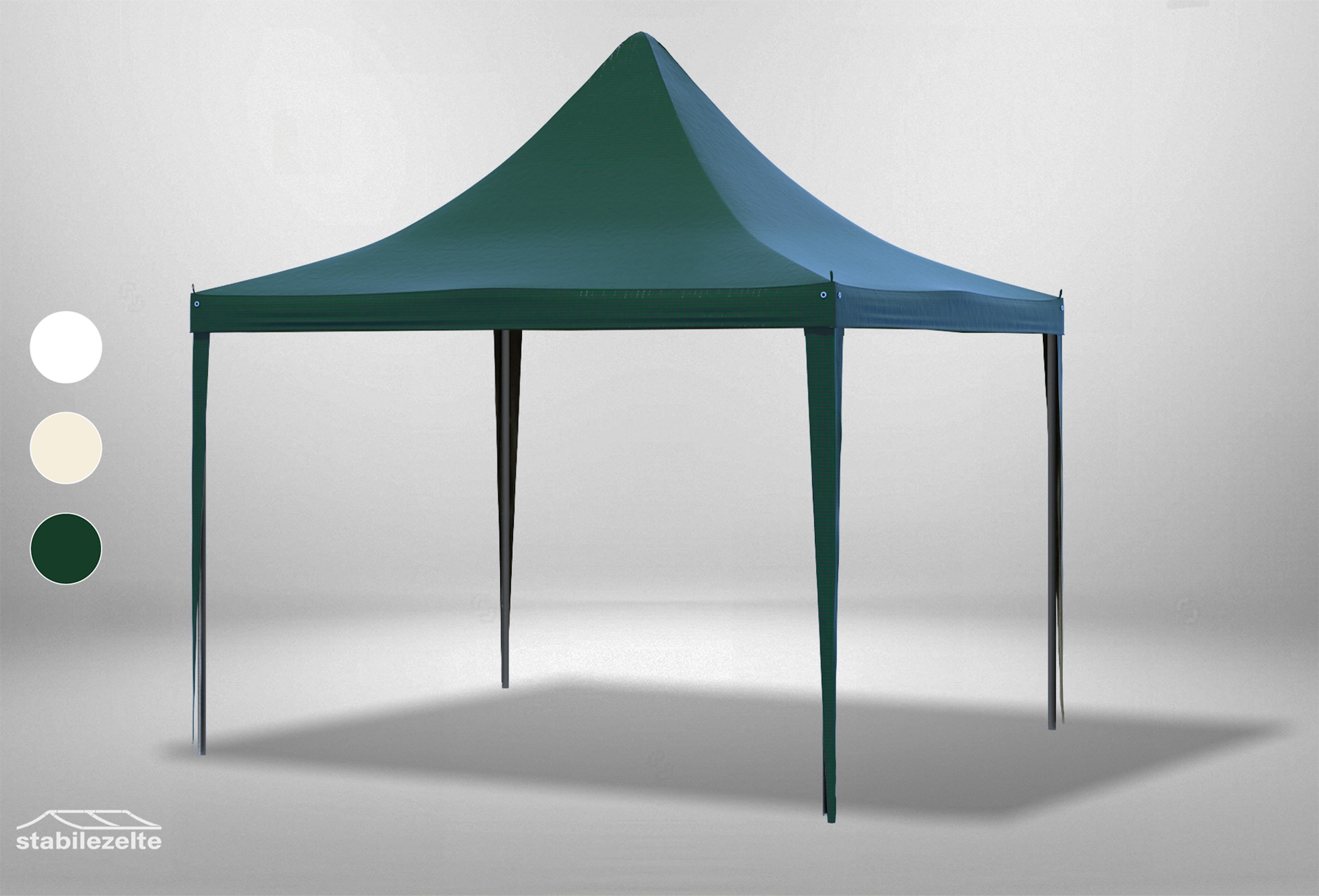 3x3 m Roof Tarpaulin Arabica PVC incl. Accessories Green