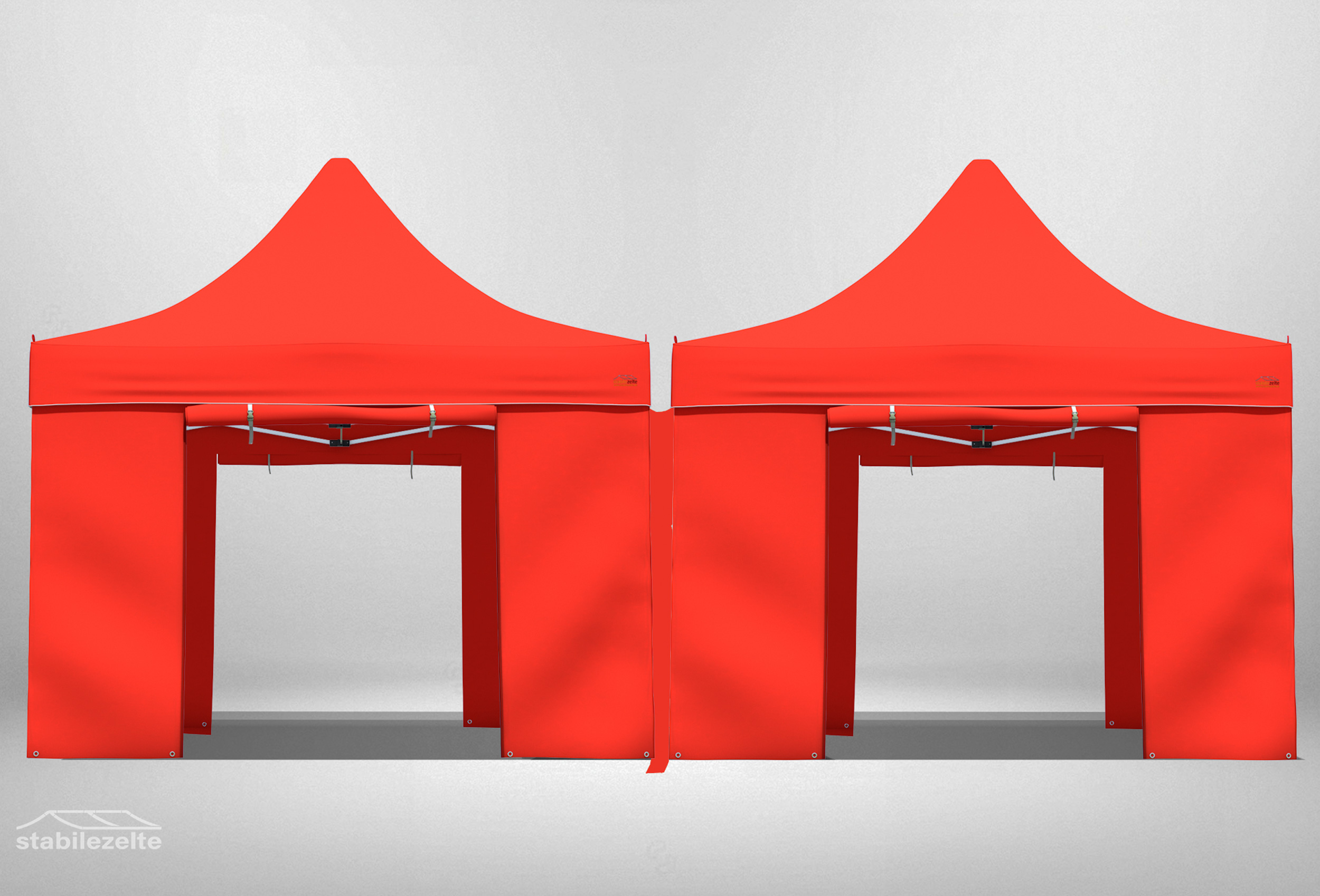 Folding tent rain gutter SET 6 metres PROF. PLUS+ RED