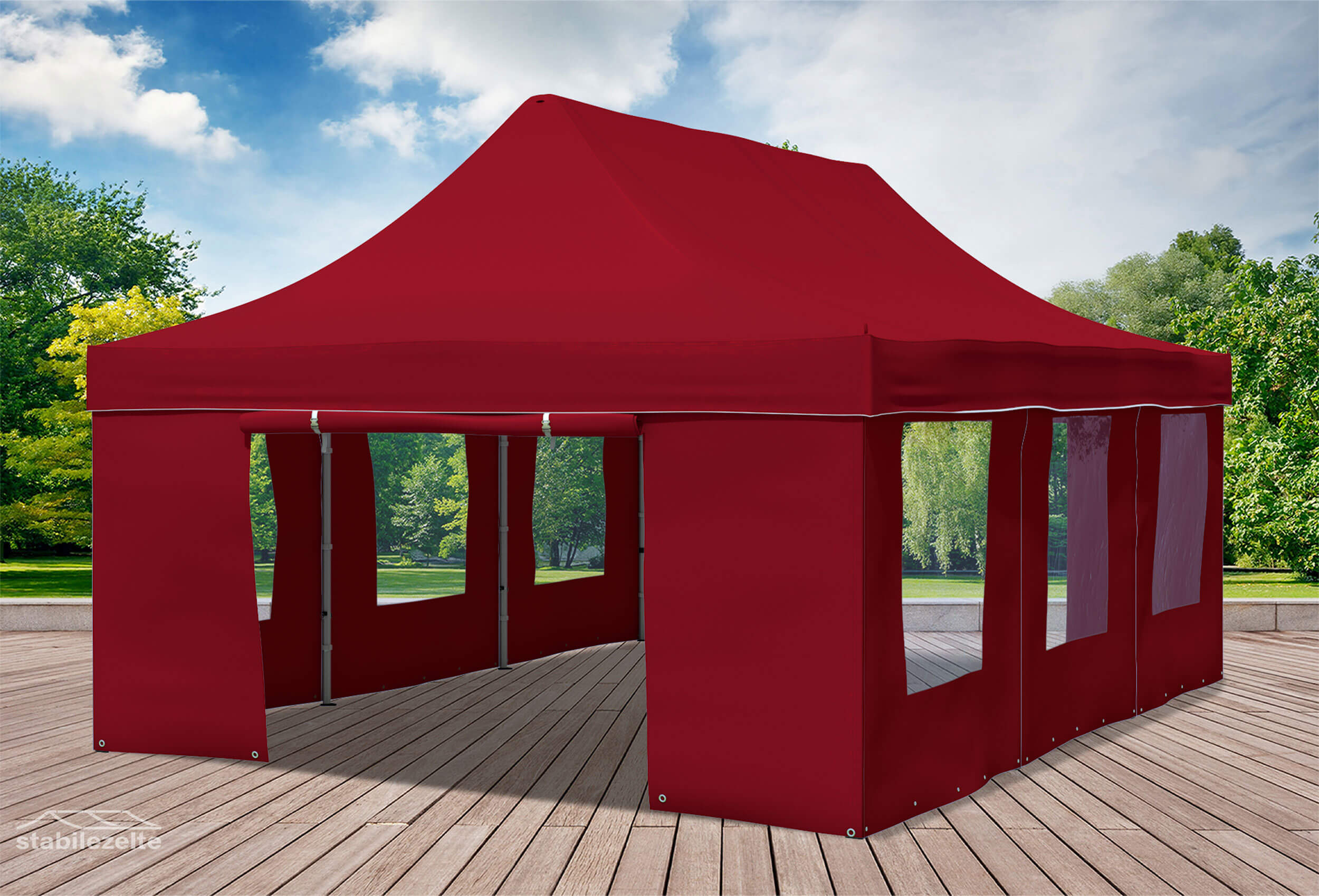 4x6 m Pop Up Gazebo, Bordeaux