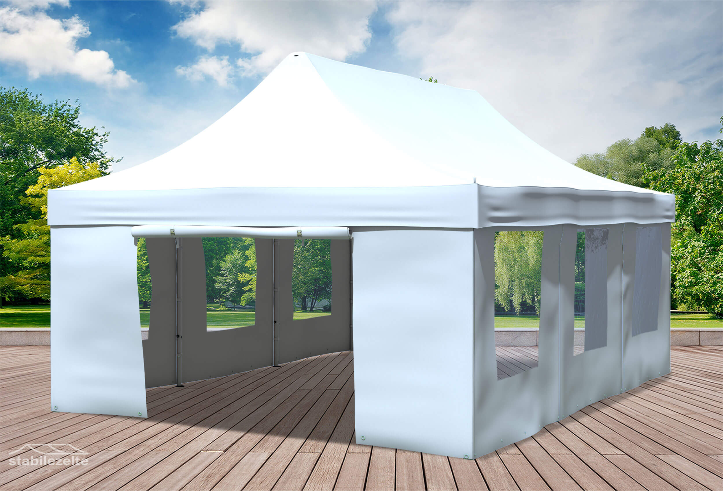 4x6 m Pop Up Gazebo, White