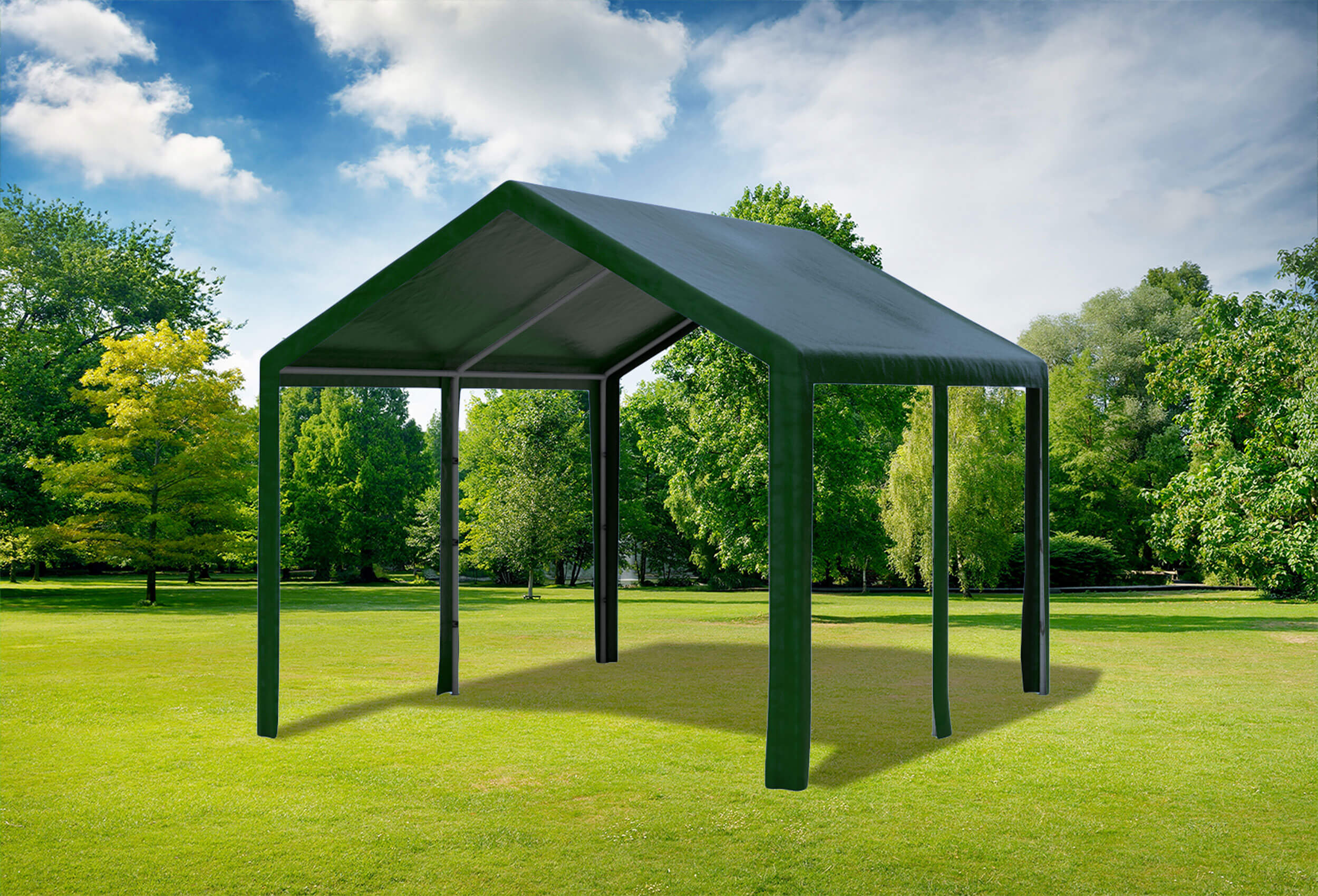 3x4 m Roof Tarpaulin PE incl. Accessories Green