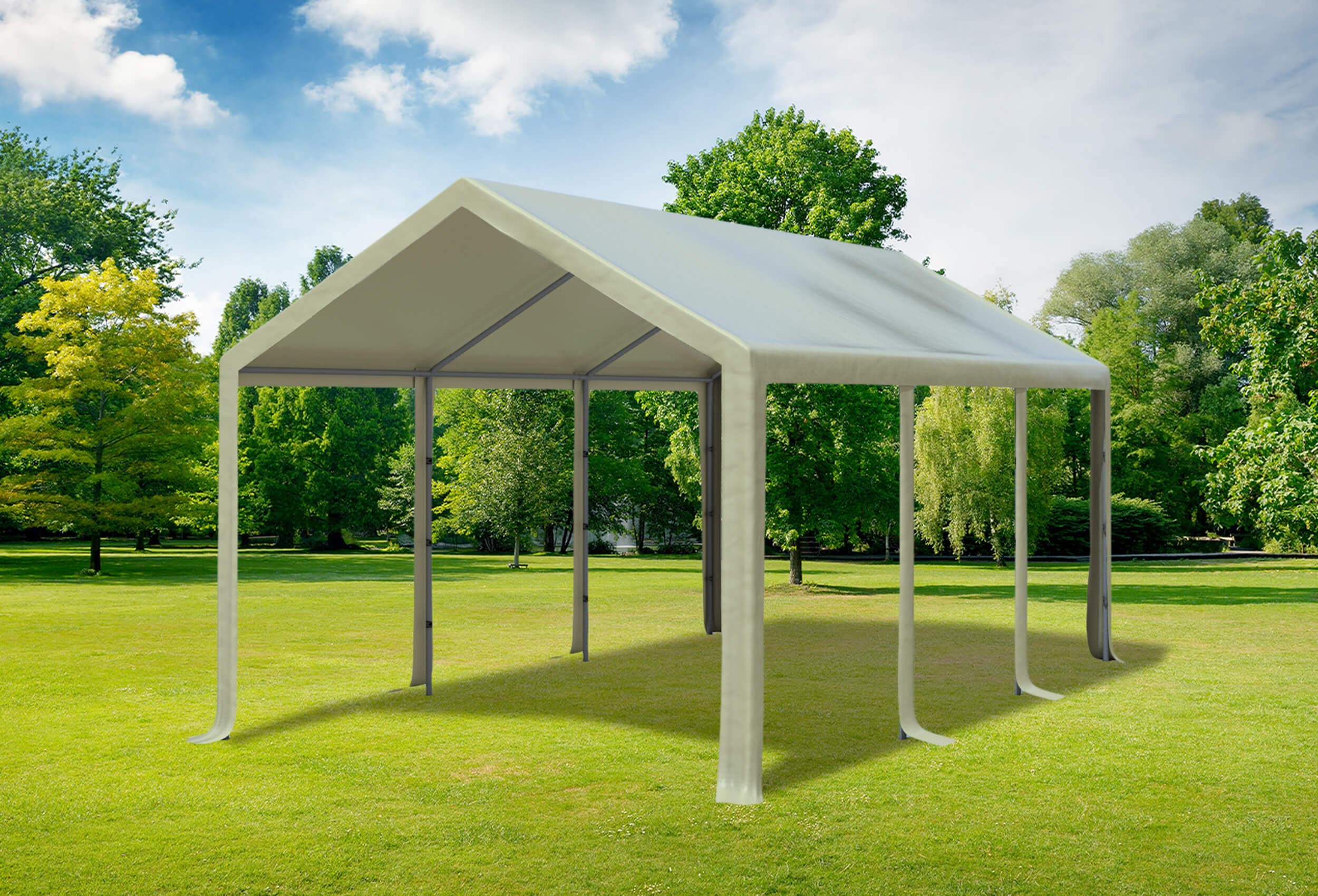 3x6 m PVC Roof Tarpaulin incl. Accessories Brown