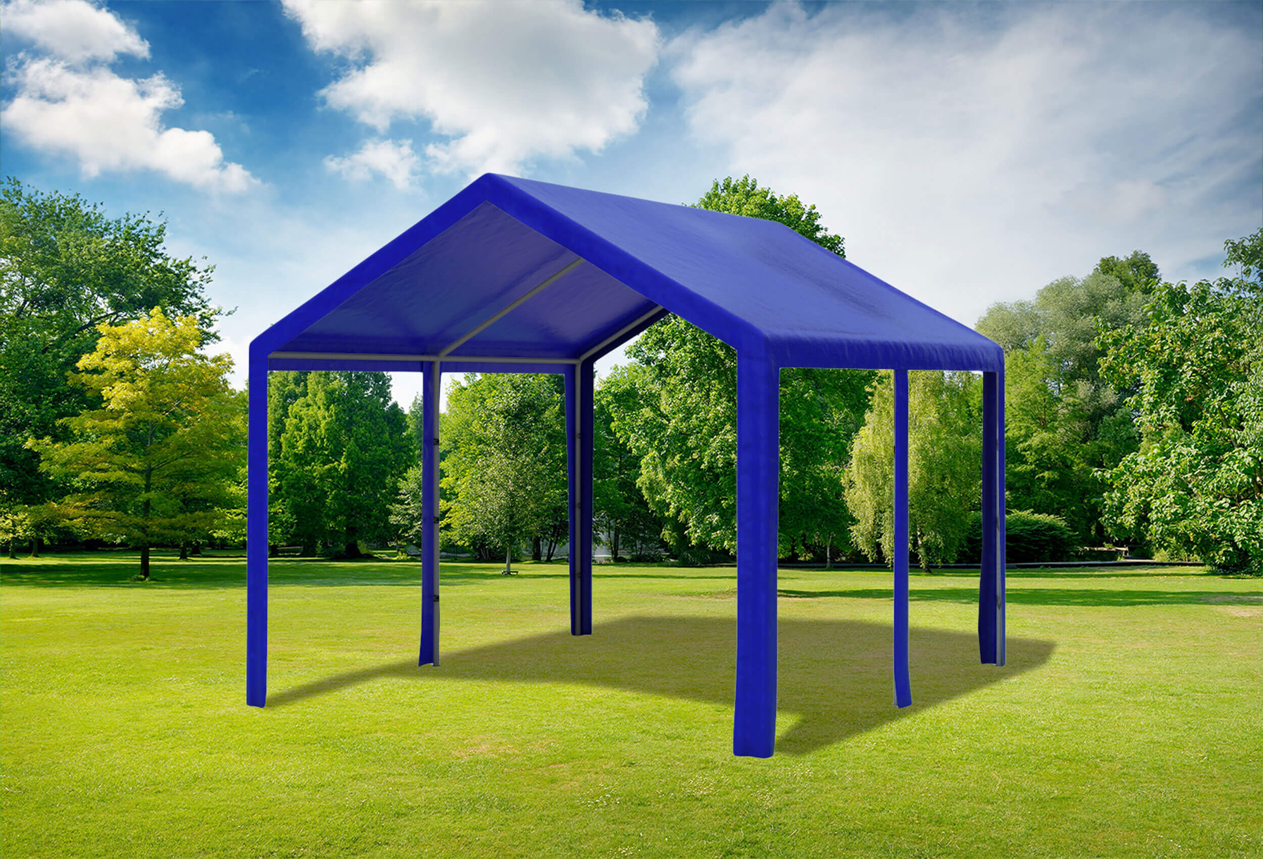 3x4 m Roof Tarpaulin PE incl. Accessories Blue
