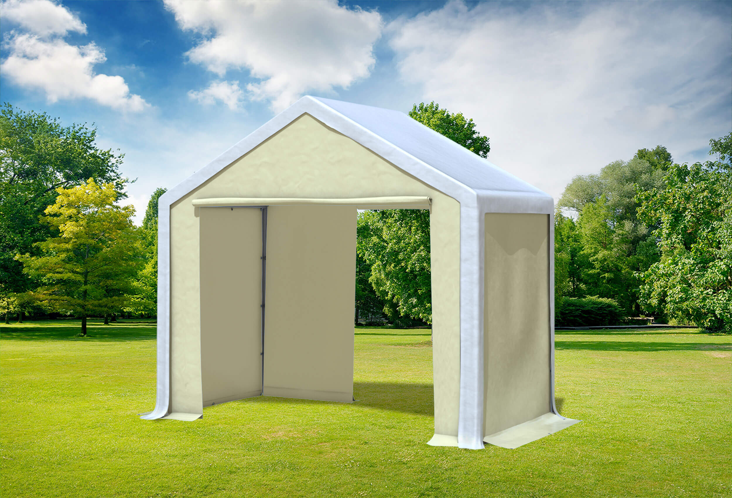 3x2 m Party tent / Marquee, PVC White Beige