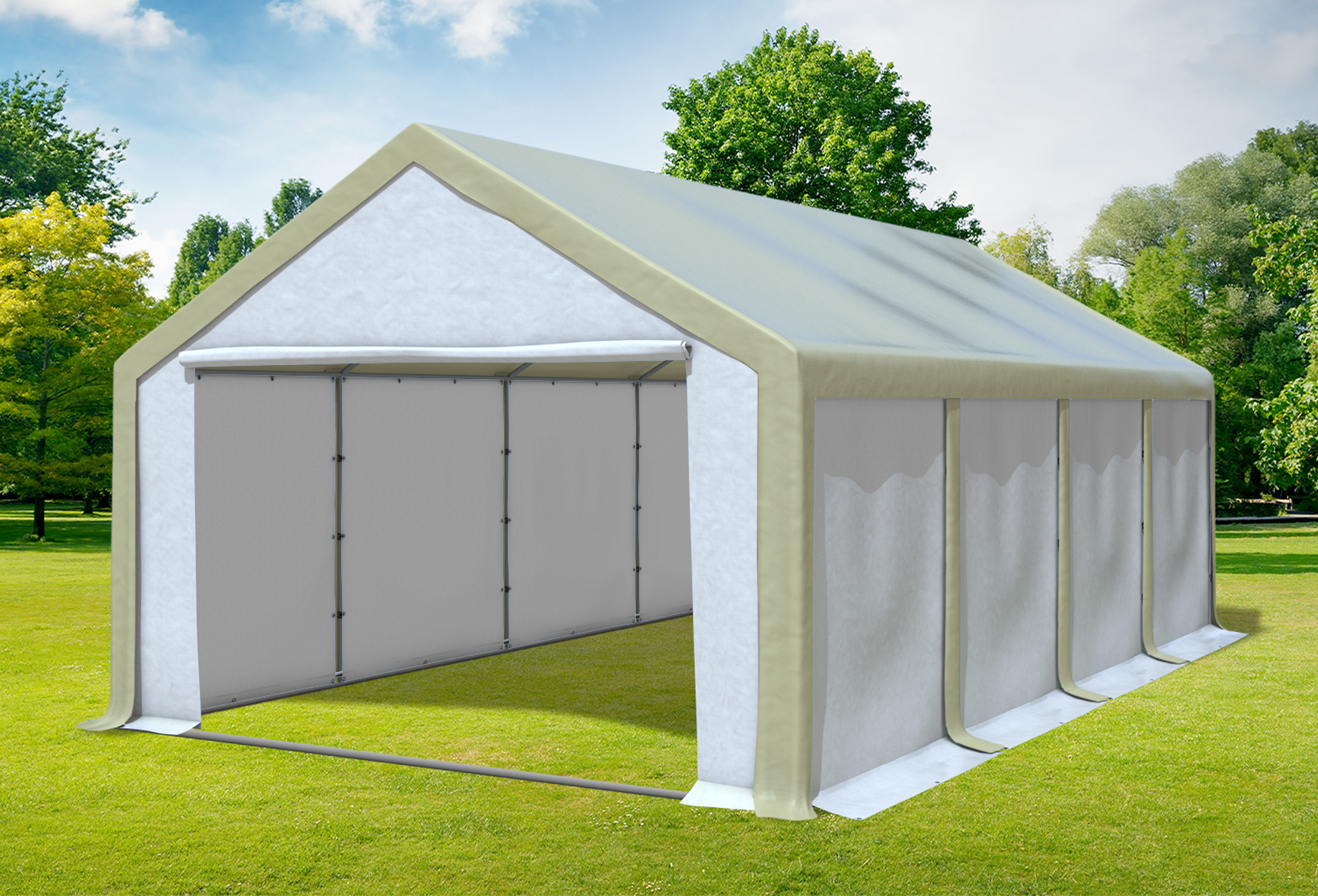 4x8 m Party tent / Marquee, PVC Brown White