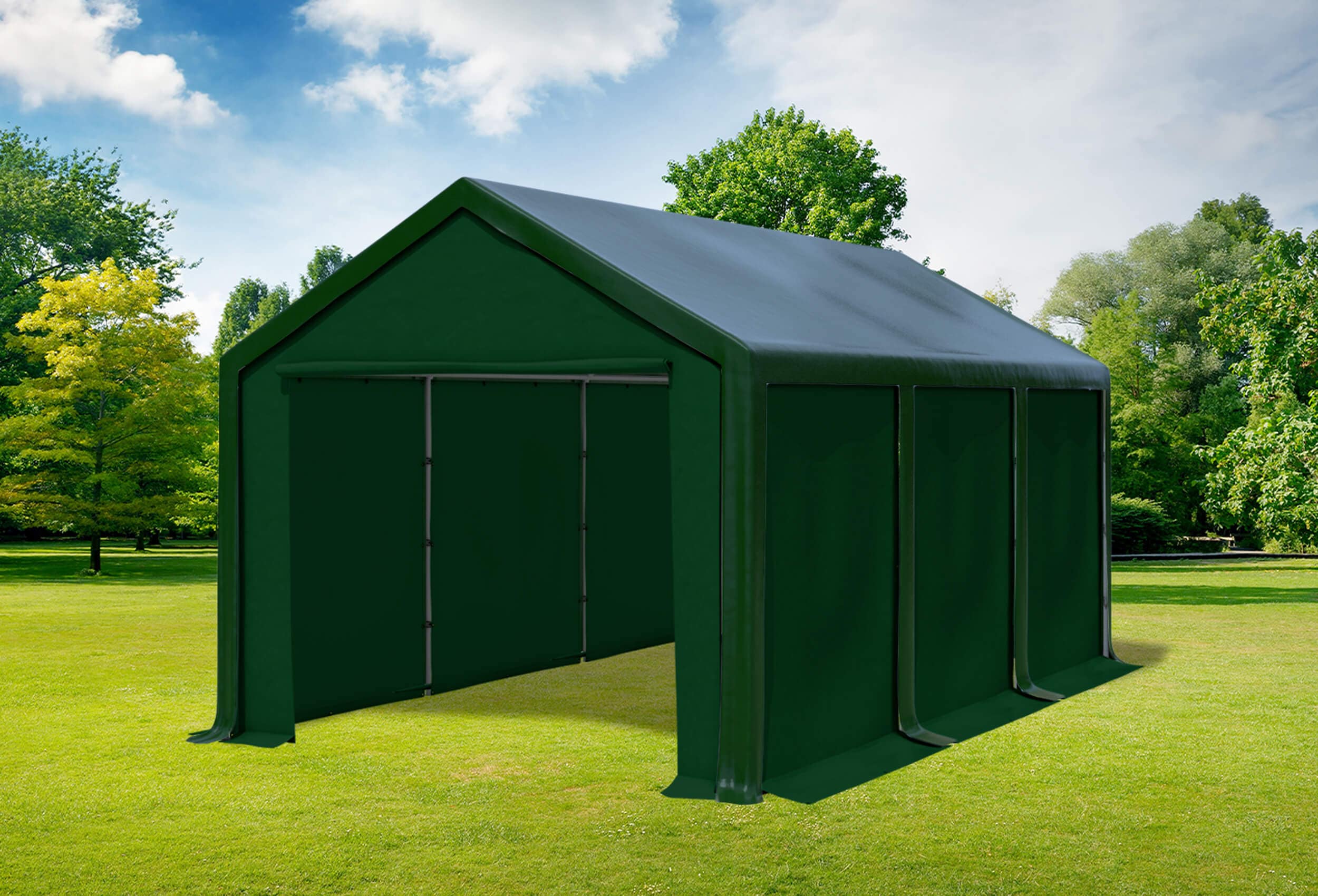 3x6 m Party tent / Marquee, PVC Green