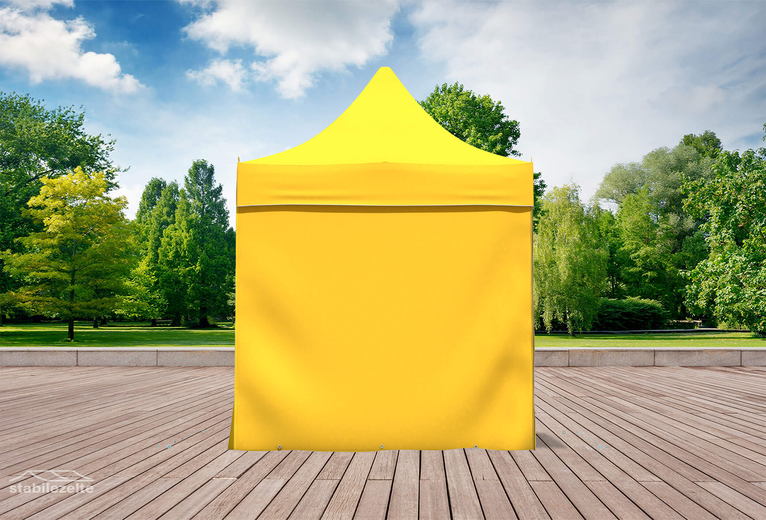 Folding tent side panel CLOSED 2 metres YELLOW