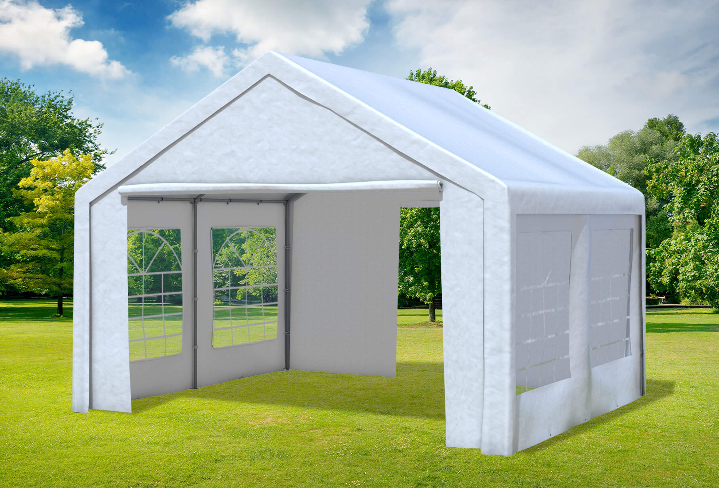 4x4 m Party tent / Marquee, PVC White