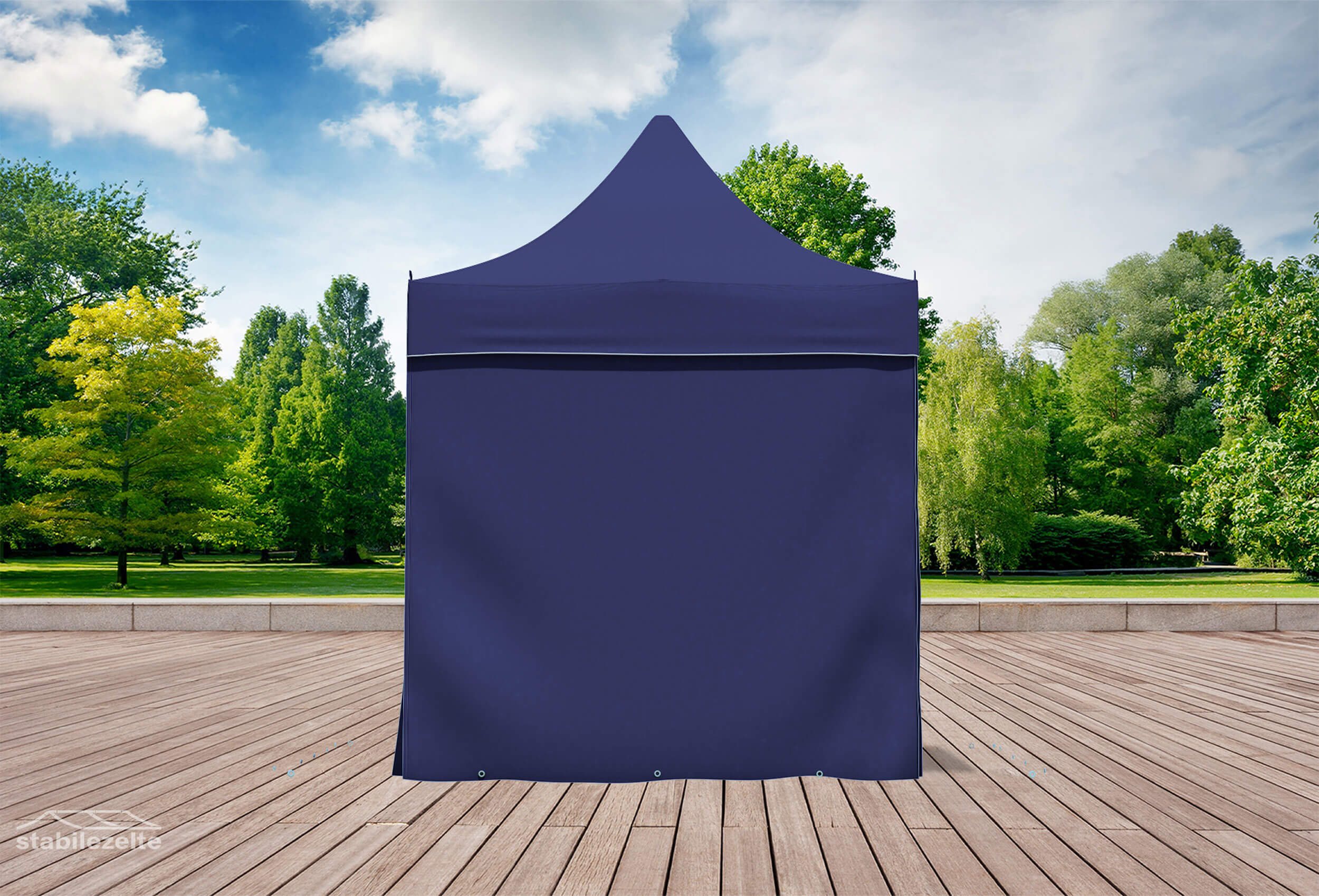 Folding tent side panel CLOSED 2 metres BLUE