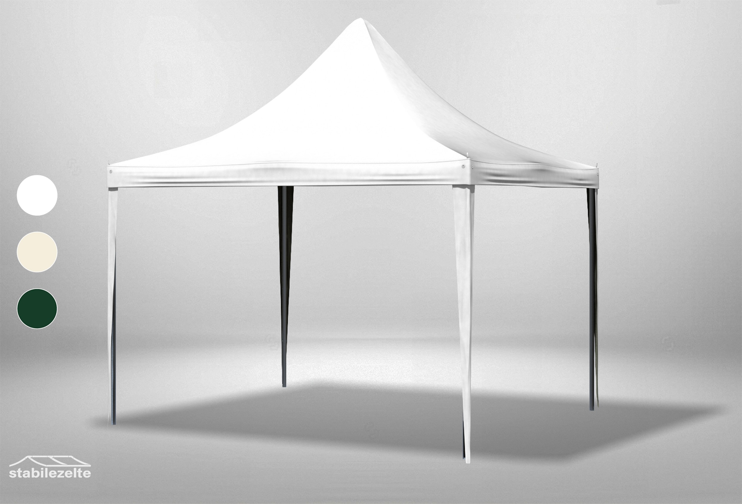 3x3 m Roof Tarpaulin Arabica PVC incl. Accessories White