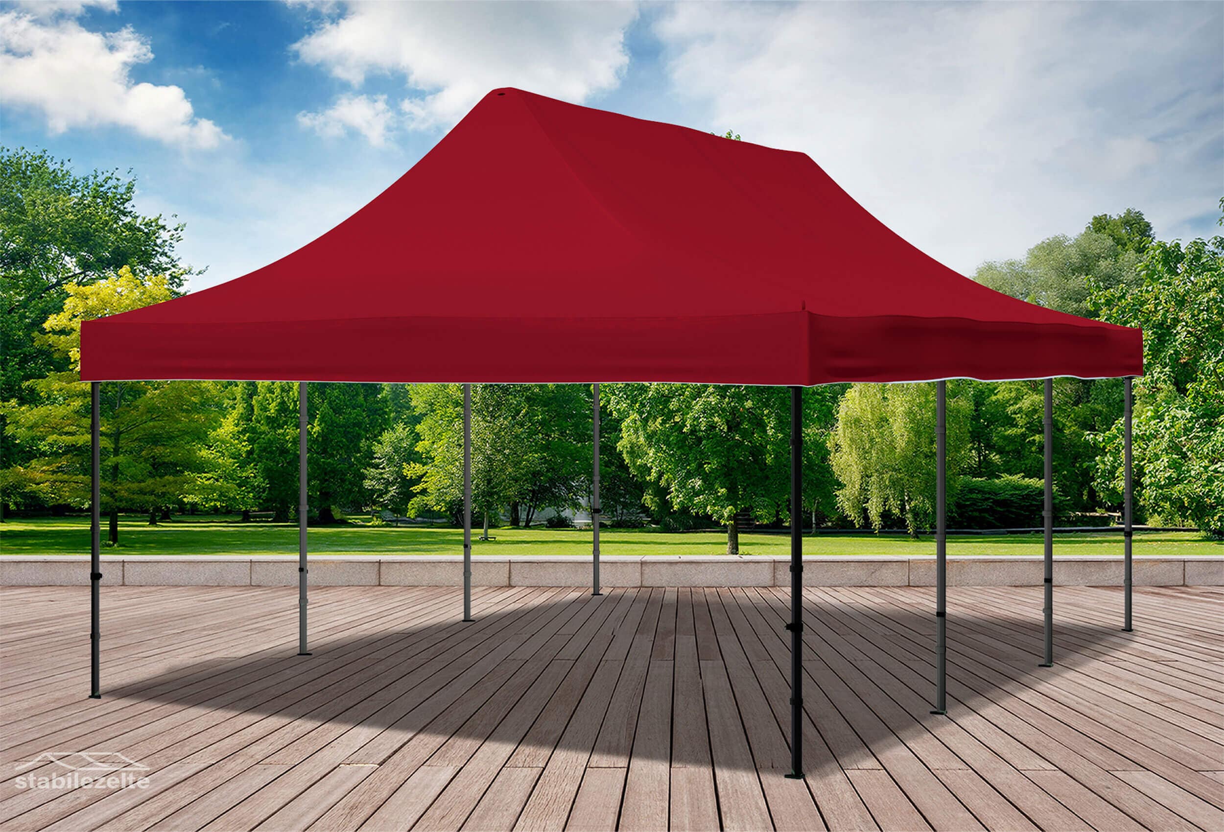 4x6 m Folding Tent Roof Tarpaulin Bordeaux