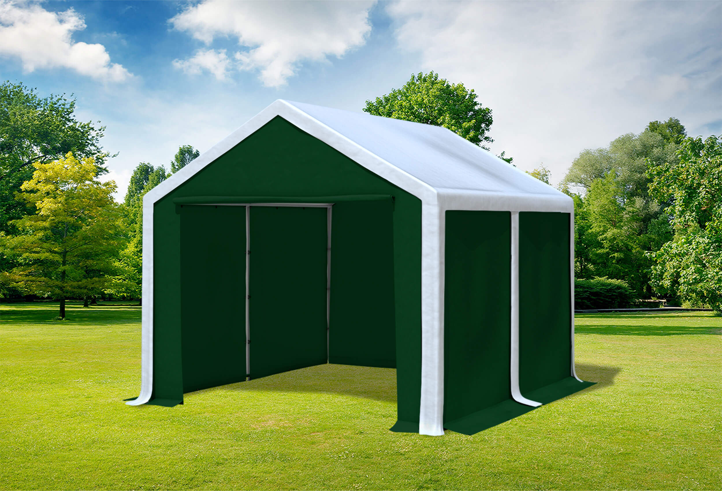 3x4 m Party tent / Marquee, PVC White Green