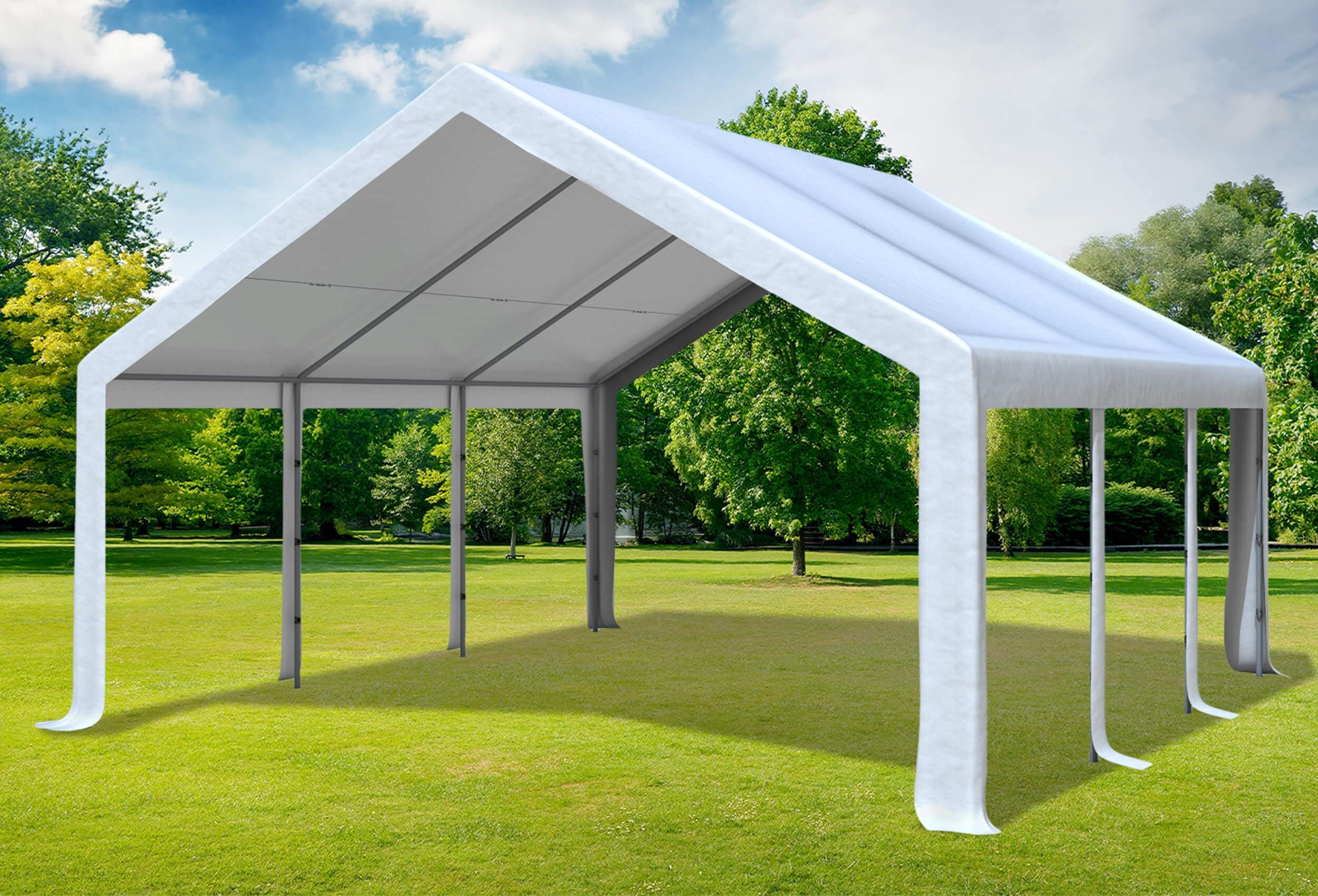 5x6 m PVC Roof Tarpaulin incl. Accessories White