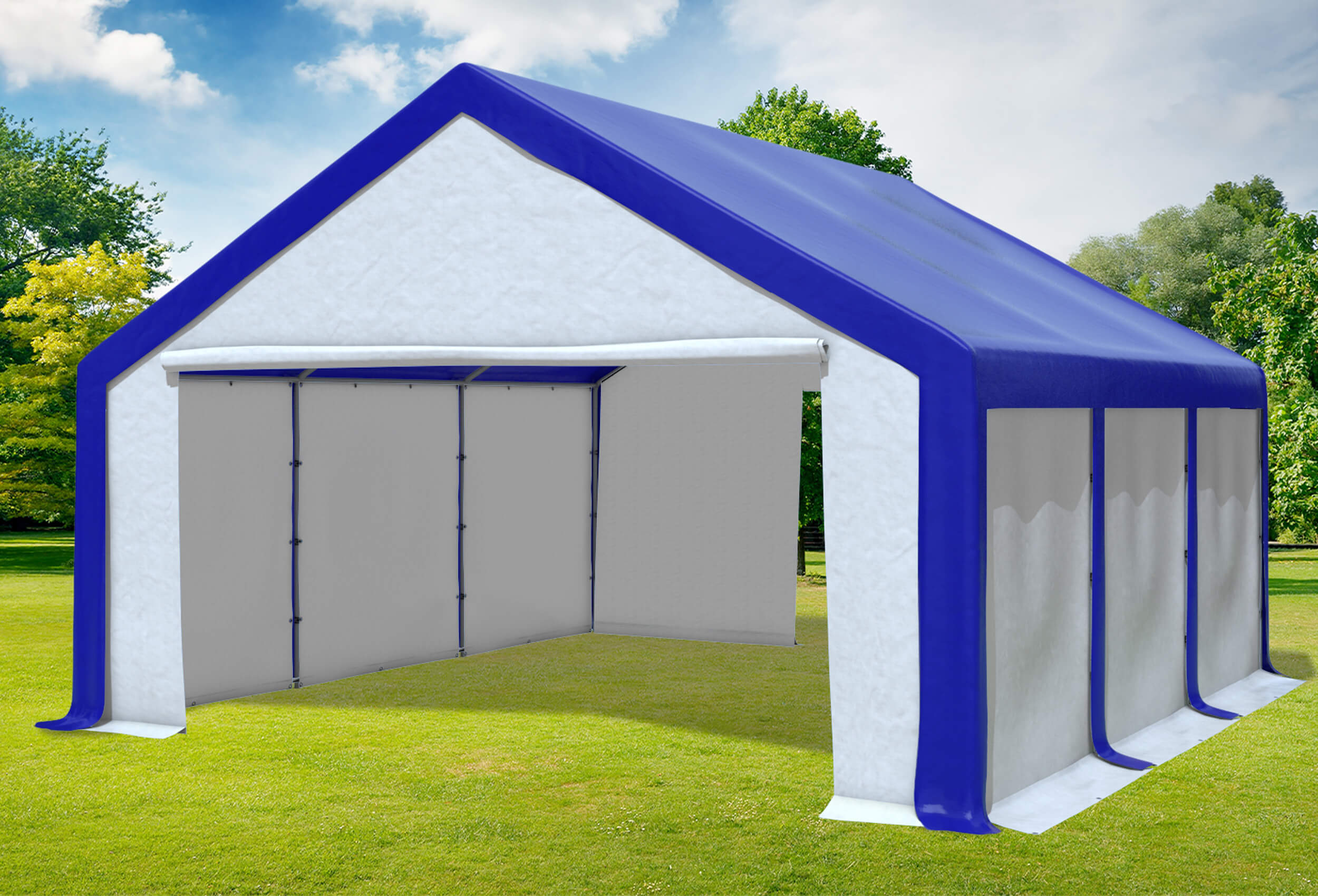 5x6 m Party tent / Marquee, PVC Blue White