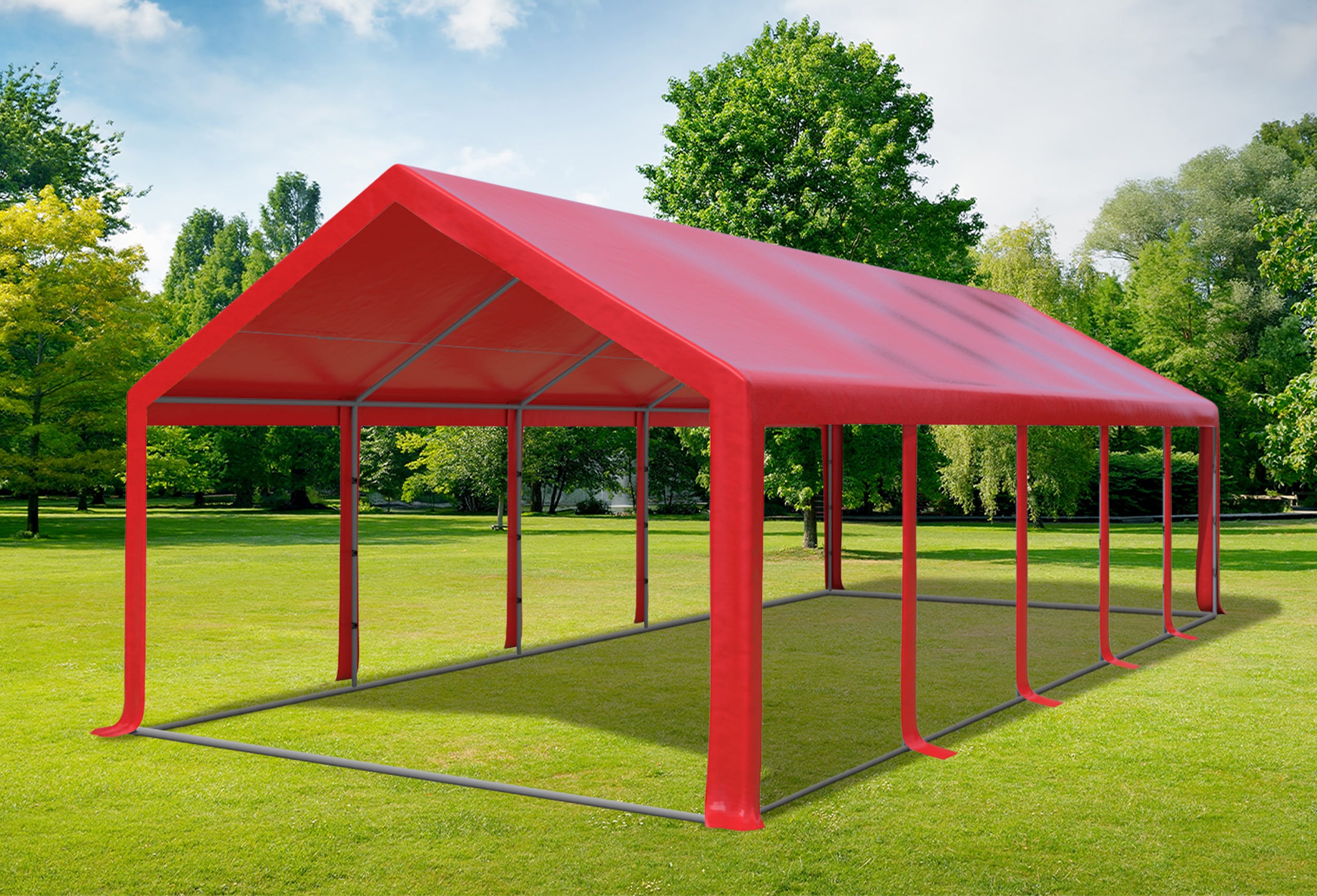 4x10 m Party tent / Marquee, PVC Red