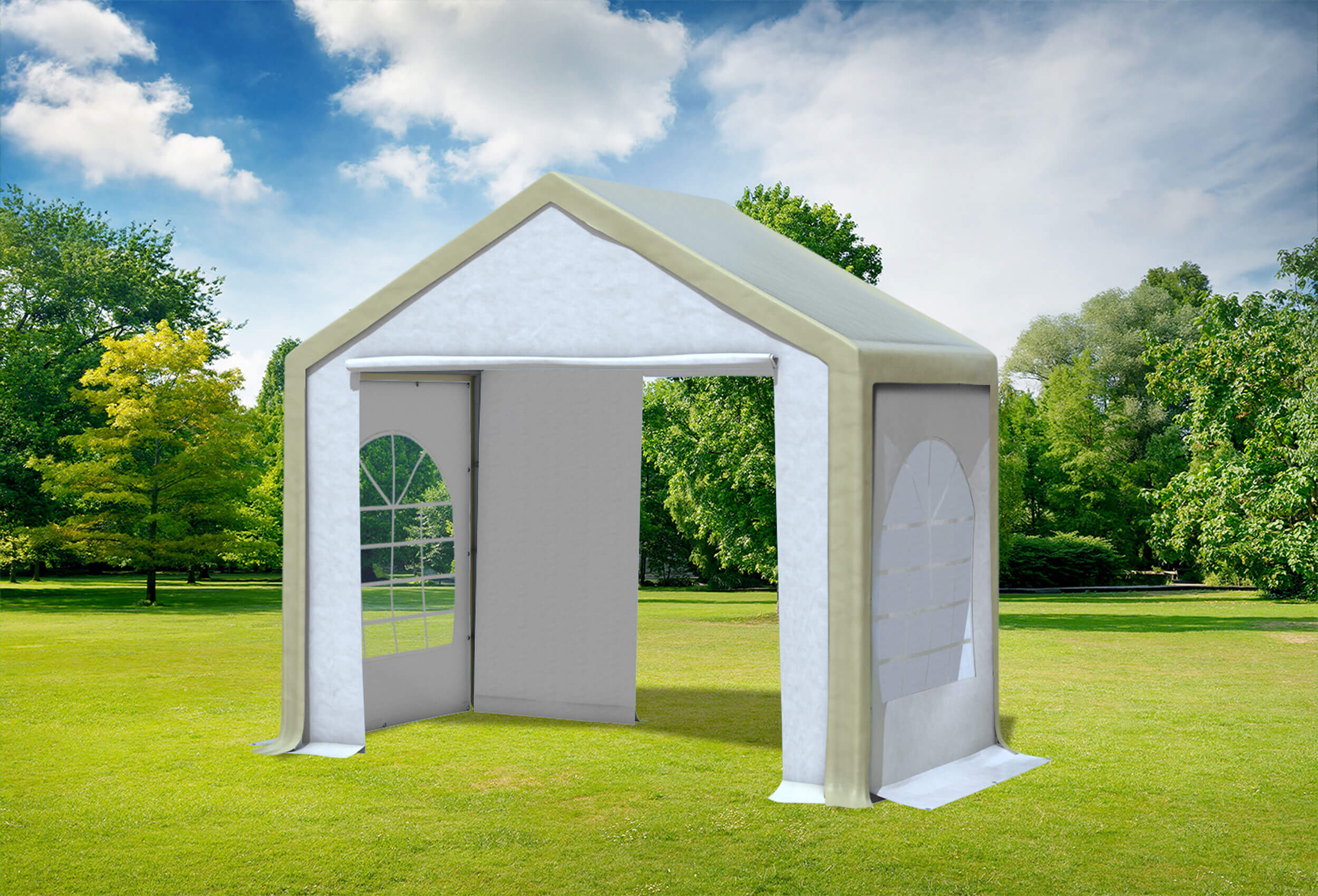 3x2 m Party tent / Marquee, PVC Brown White