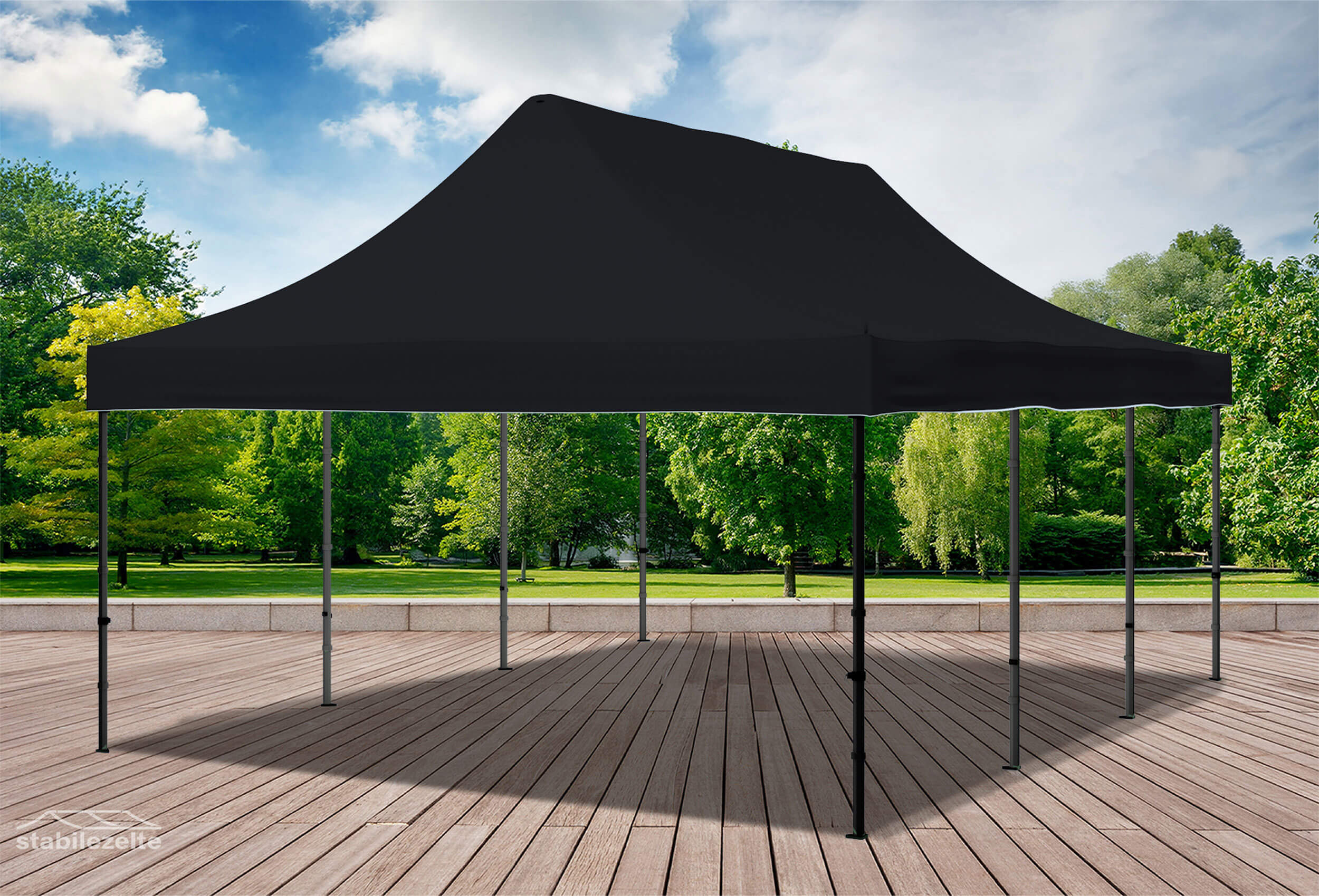 4x6 m Folding Tent Roof Tarpaulin Black