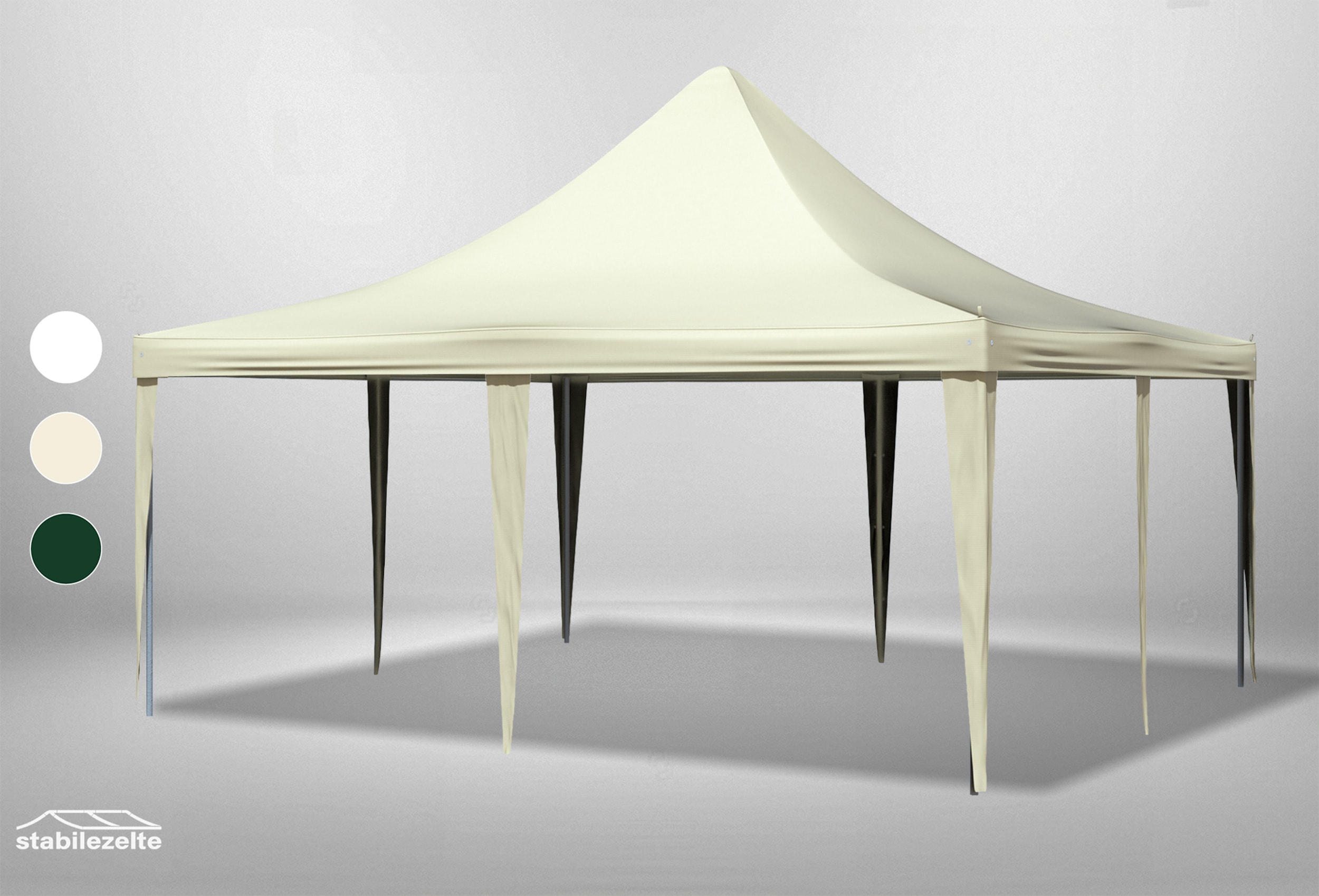 5x5 m Roof Tarpaulin Arabica PVC incl. Accessories Beige