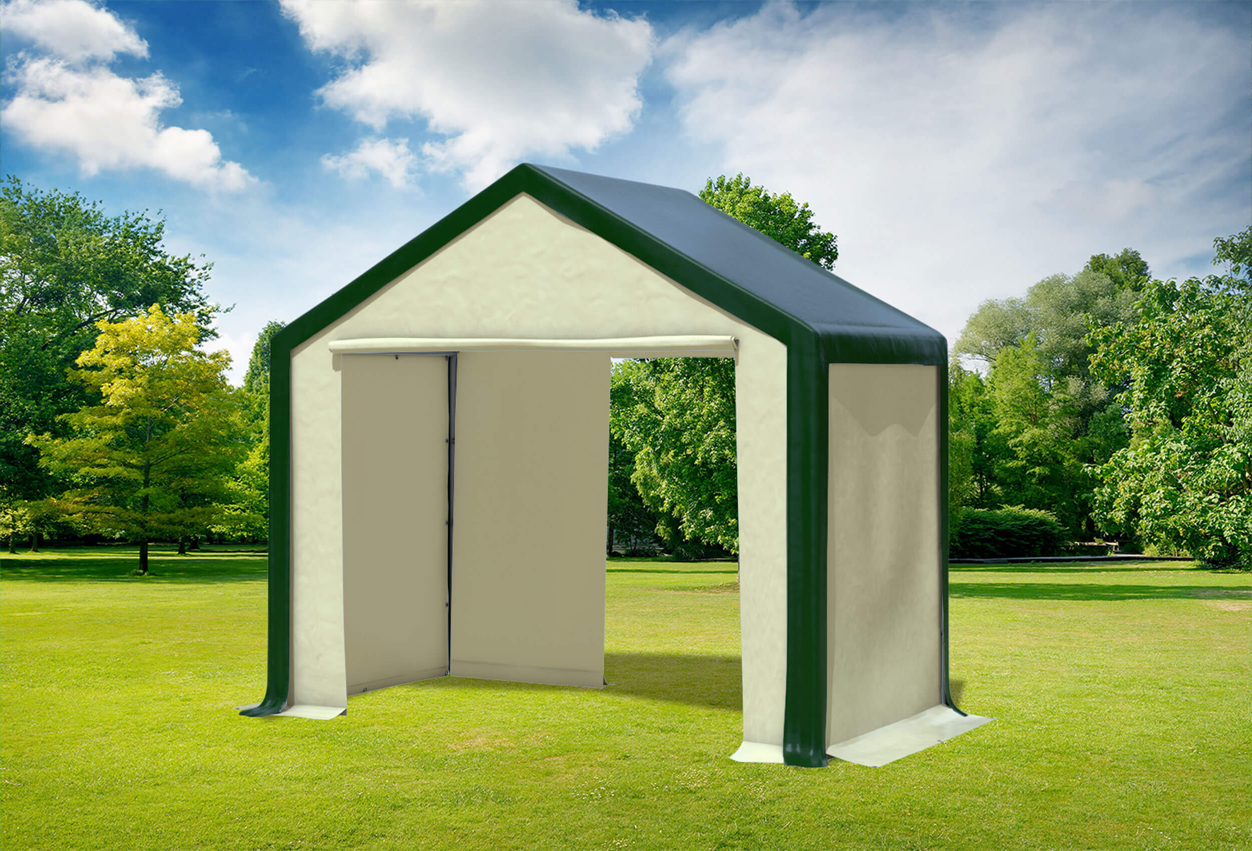 3x2 m Party tent / Marquee, PVC Green Beige