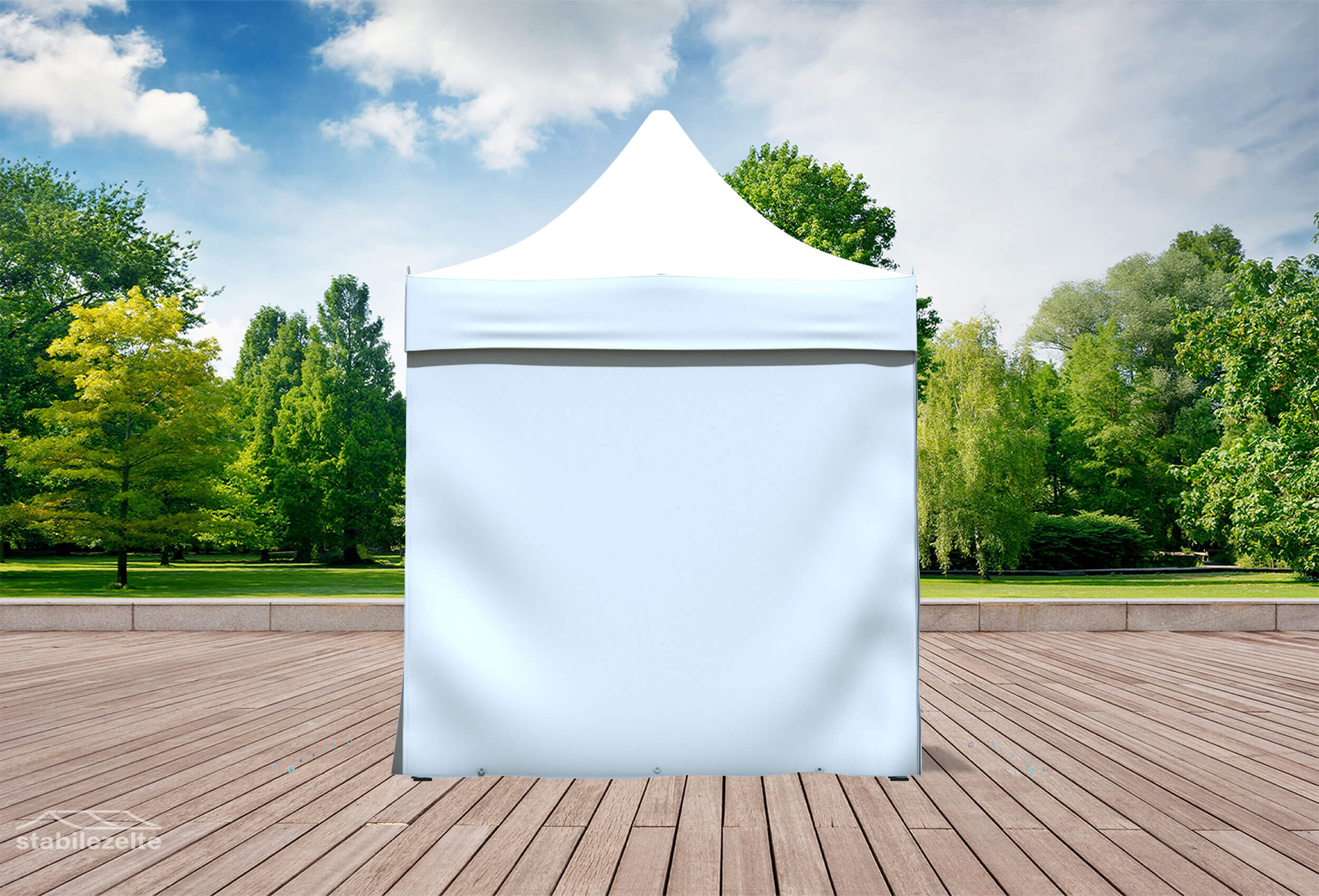 Folding tent side panel CLOSED 2 metres White