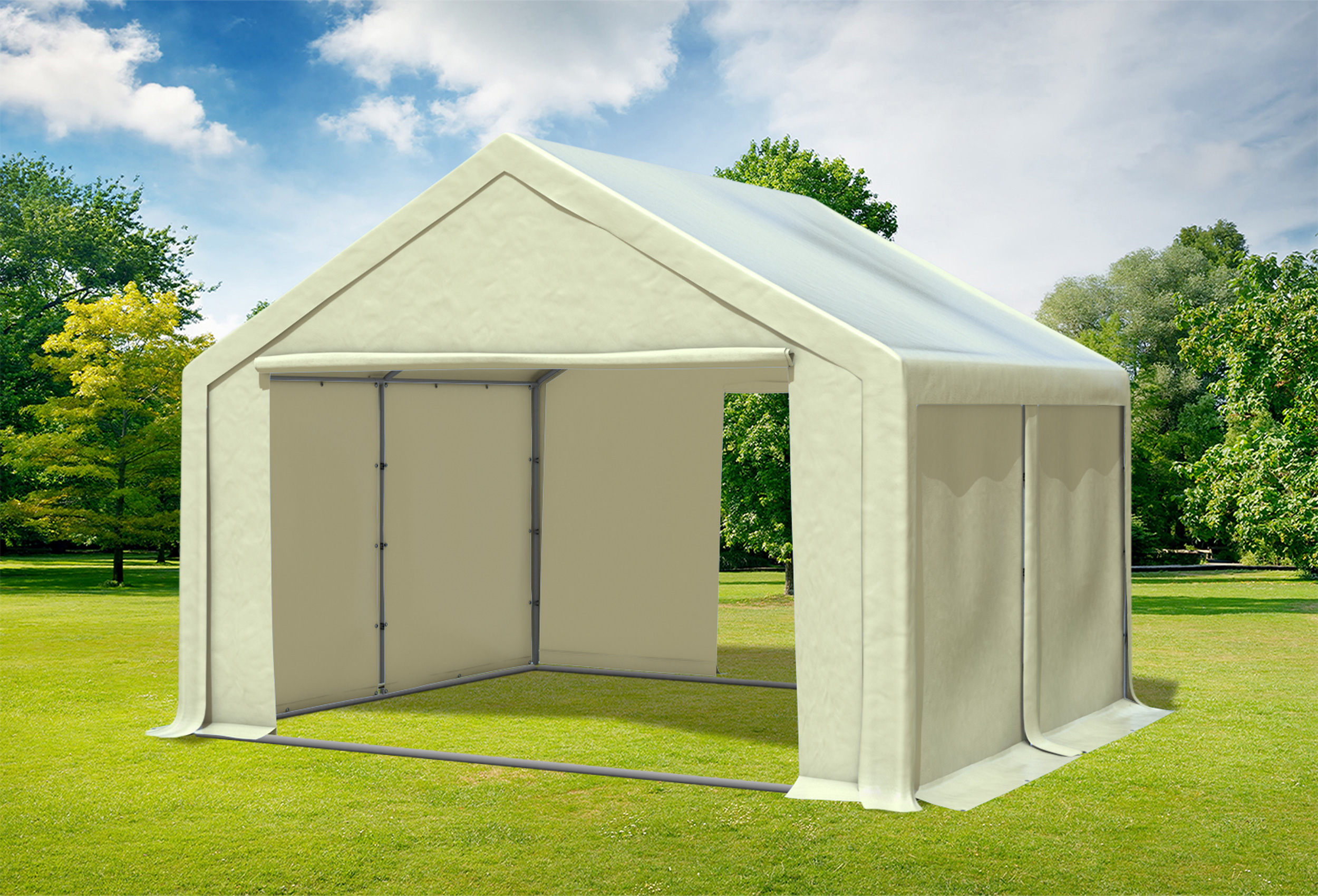 4x4 m Party tent / Marquee, PVC Beige