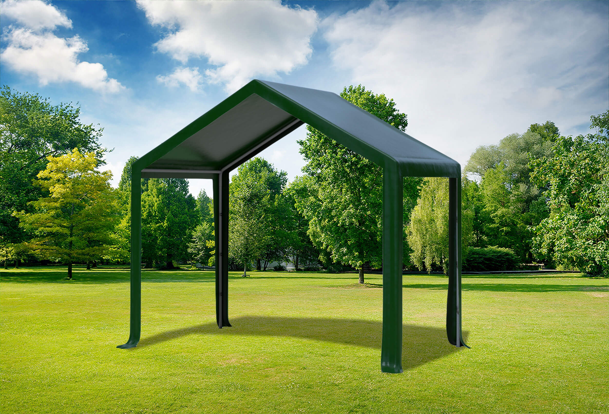 3x2 m PVC Roof Tarpaulin incl. Accessories Green